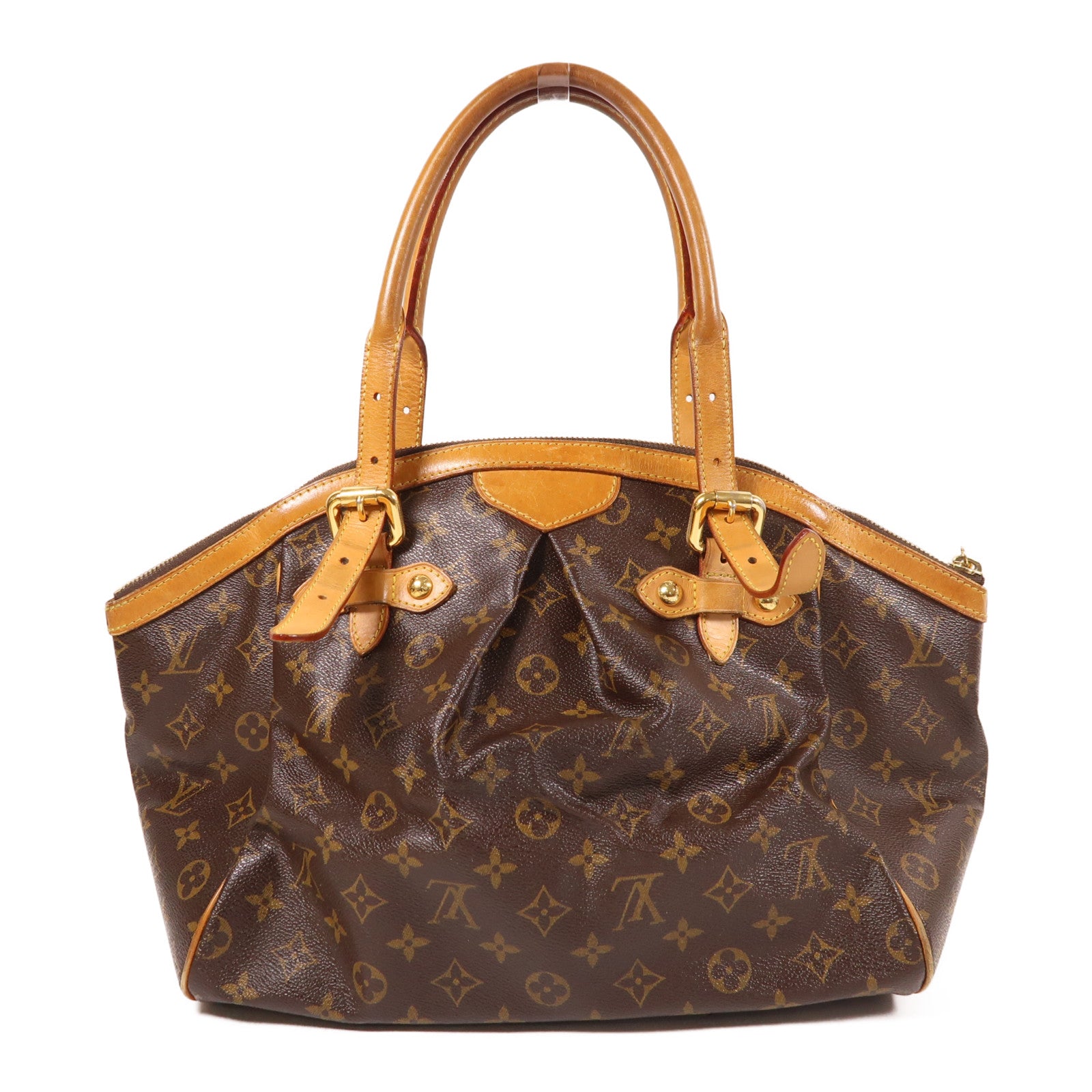 LOUIS VUITTON 【激減優惠】Monogram Tivoli GM金扣手挽肩背兩用袋棕色