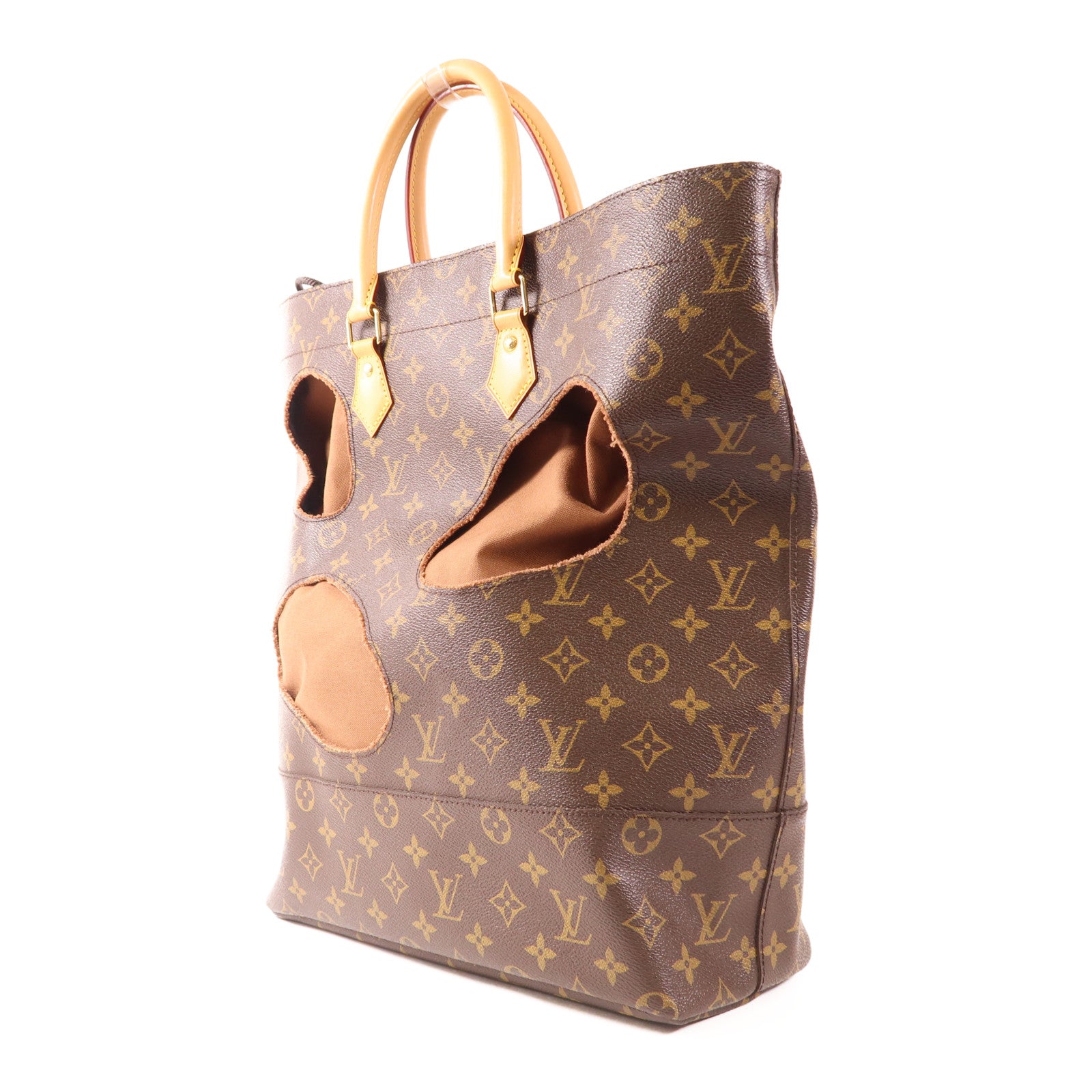 LOUIS VUITTON Monogram Bag With Holes金扣手挽袋