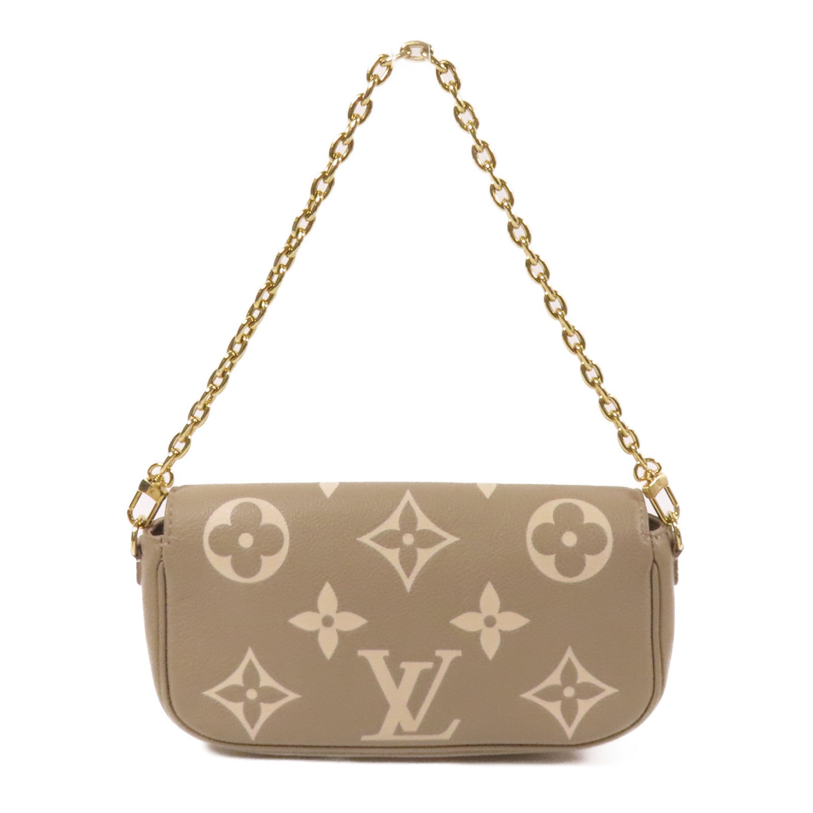 LOUIS VUITTON Monogram Empreinte Wallet On Chain Ivy金扣手挽肩背兩用袋