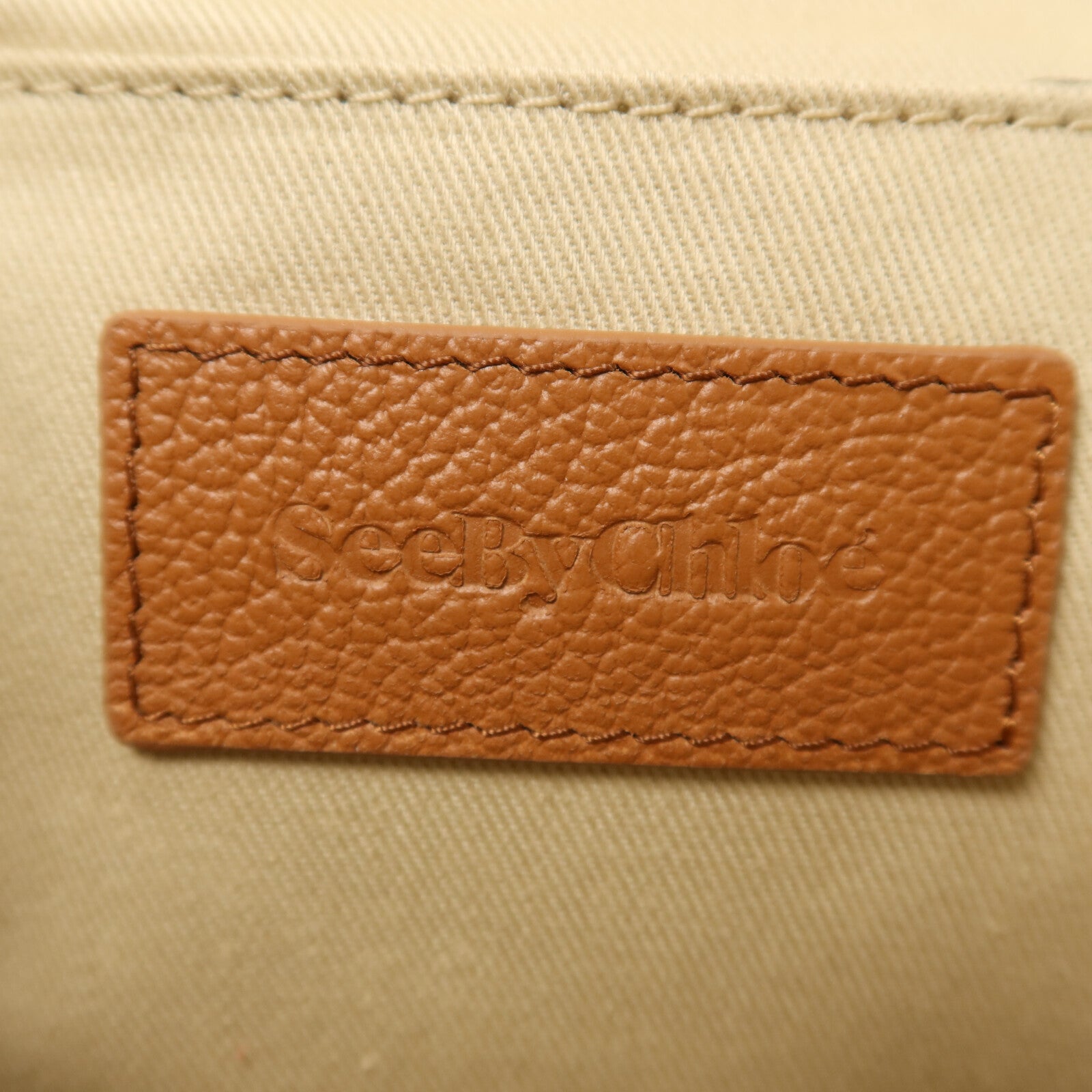 SEE BY CHLOE 牛皮皮革/麂皮皮革Shoulder Bag金扣肩背袋