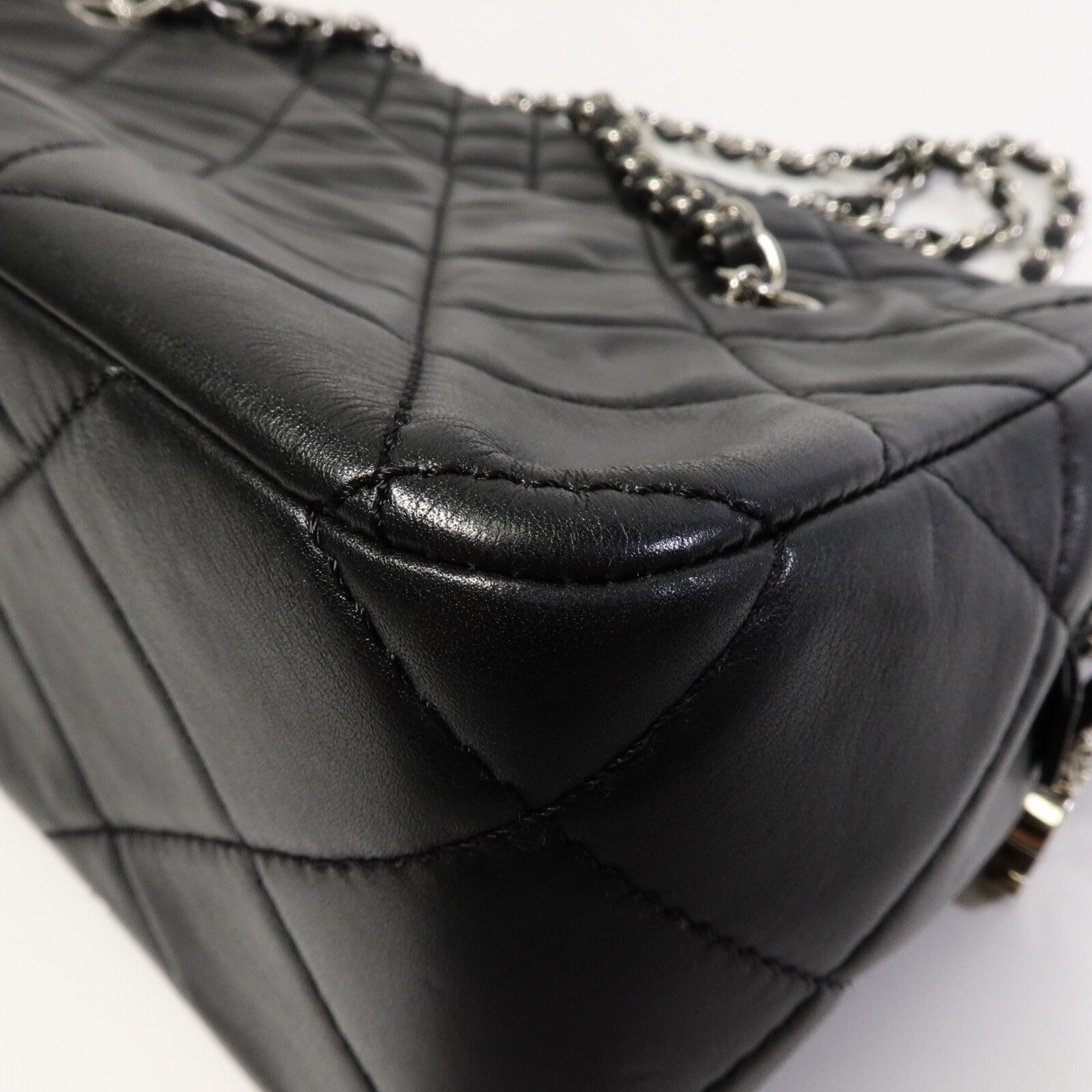 CHANEL 牛皮皮革Chain Shoulder鏈帶肩背袋