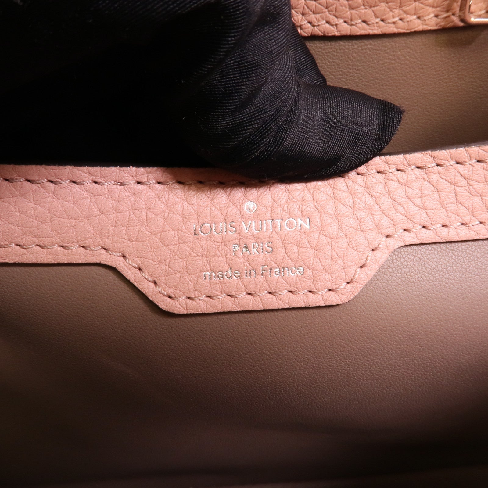 LOUIS VUITTON Taurillon皮革Capueines MM手挽肩背兩用袋