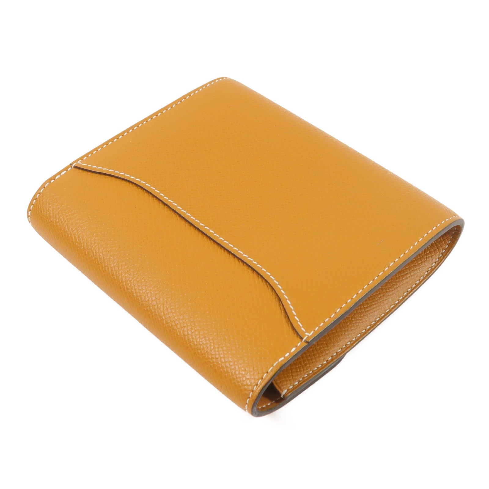 HERMES Epsom皮革Constance Compact Wallet錢包Gold