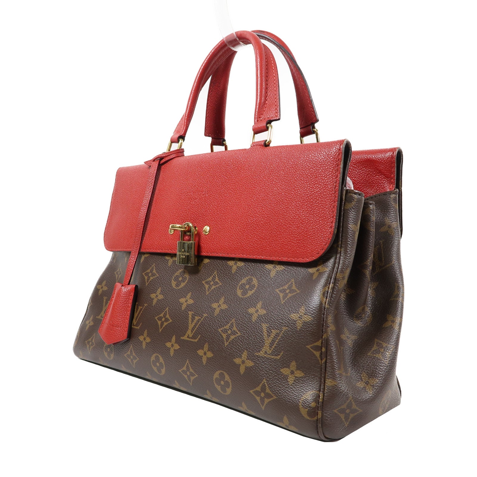 LOUIS VUITTON Monogram Venus金扣手挽肩背兩用袋啡色/紅色