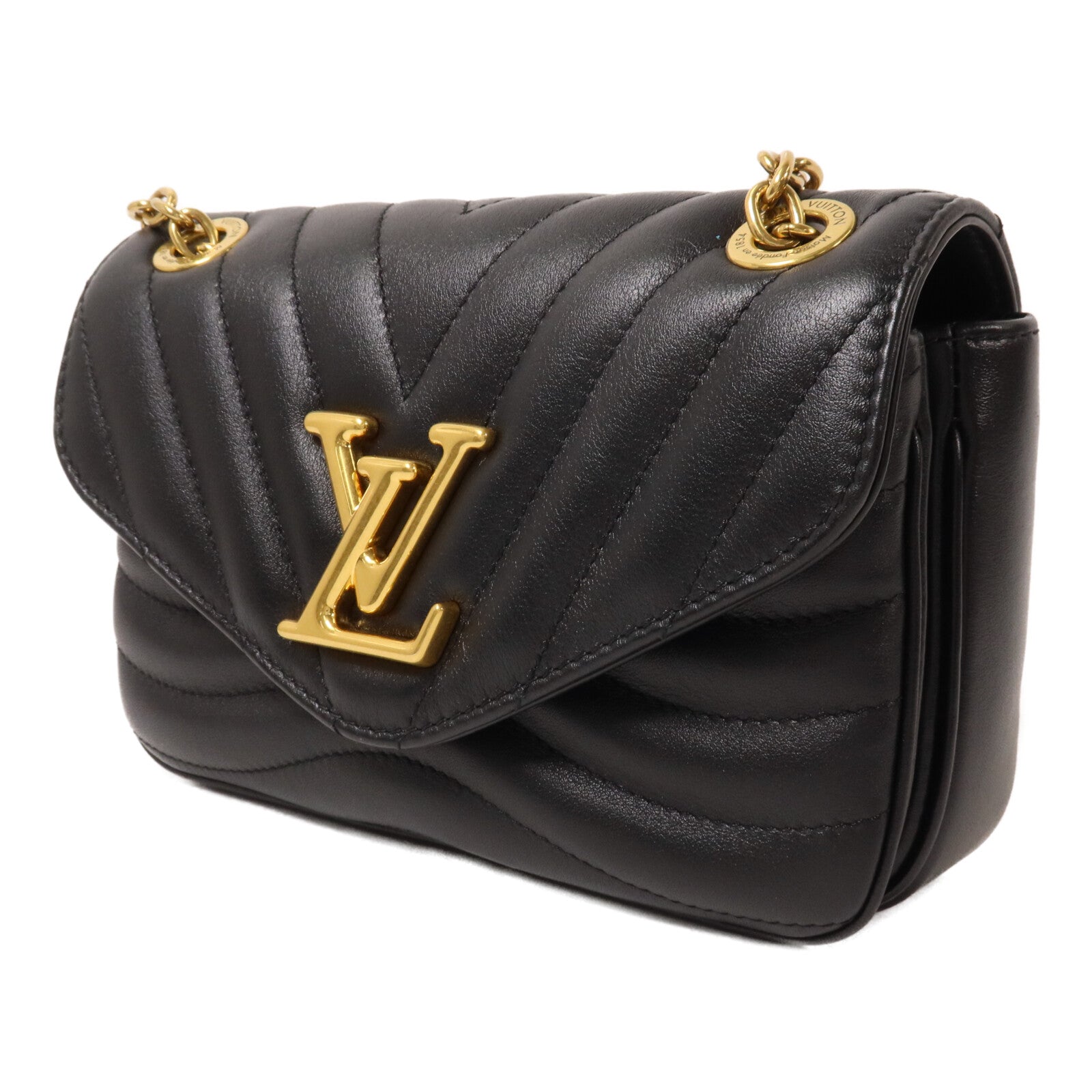 LOUIS VUITTON 牛皮皮革New Wave Chain Bag PM鏈帶肩背袋