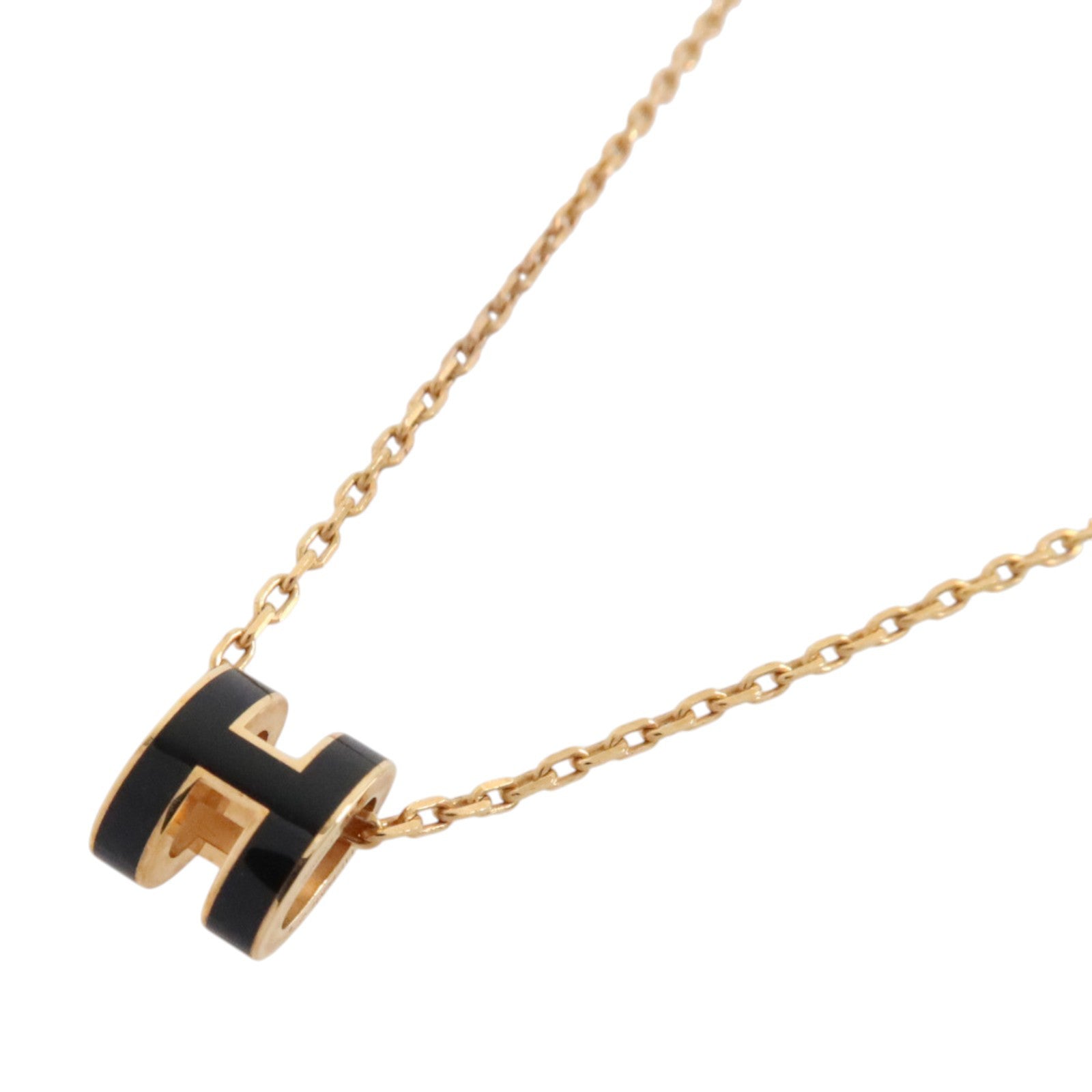HERMES 金屬/琺瑯Mini Pop H Necklace項鏈