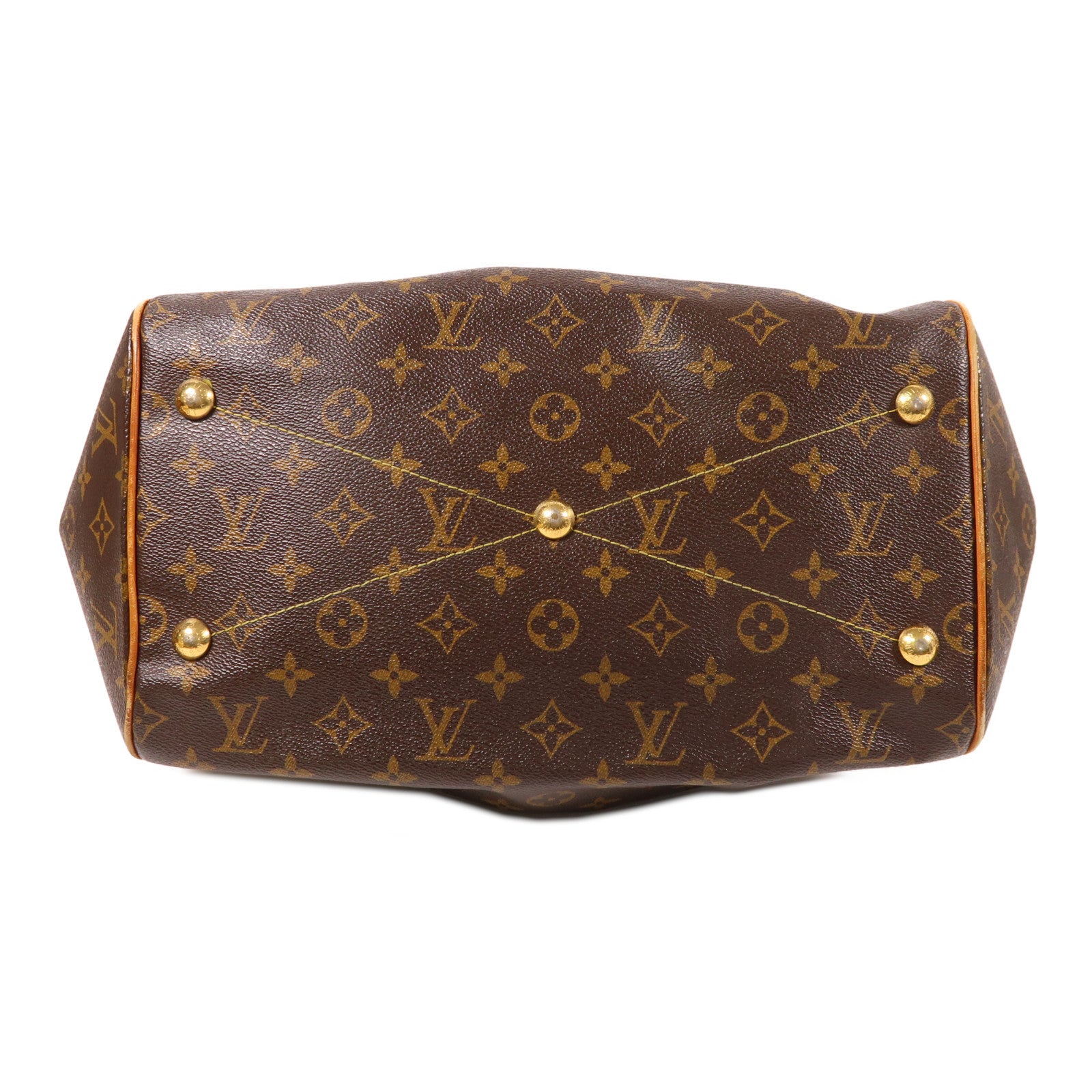 LOUIS VUITTON 【激減優惠】Monogram Tivoli GM金扣手挽肩背兩用袋棕色