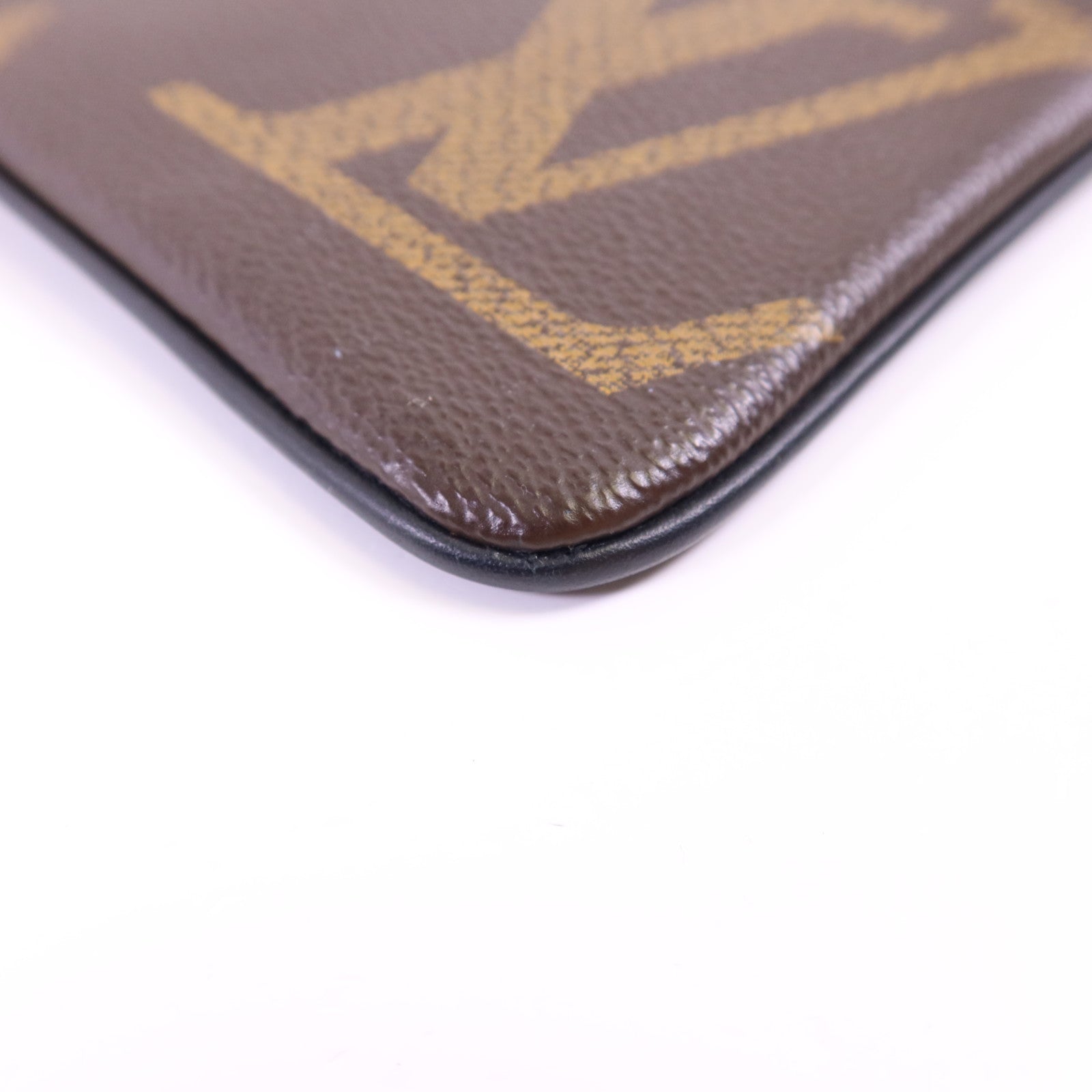 LOUIS VUITTON Monogram Reverse Pochette Trio金扣手拿包