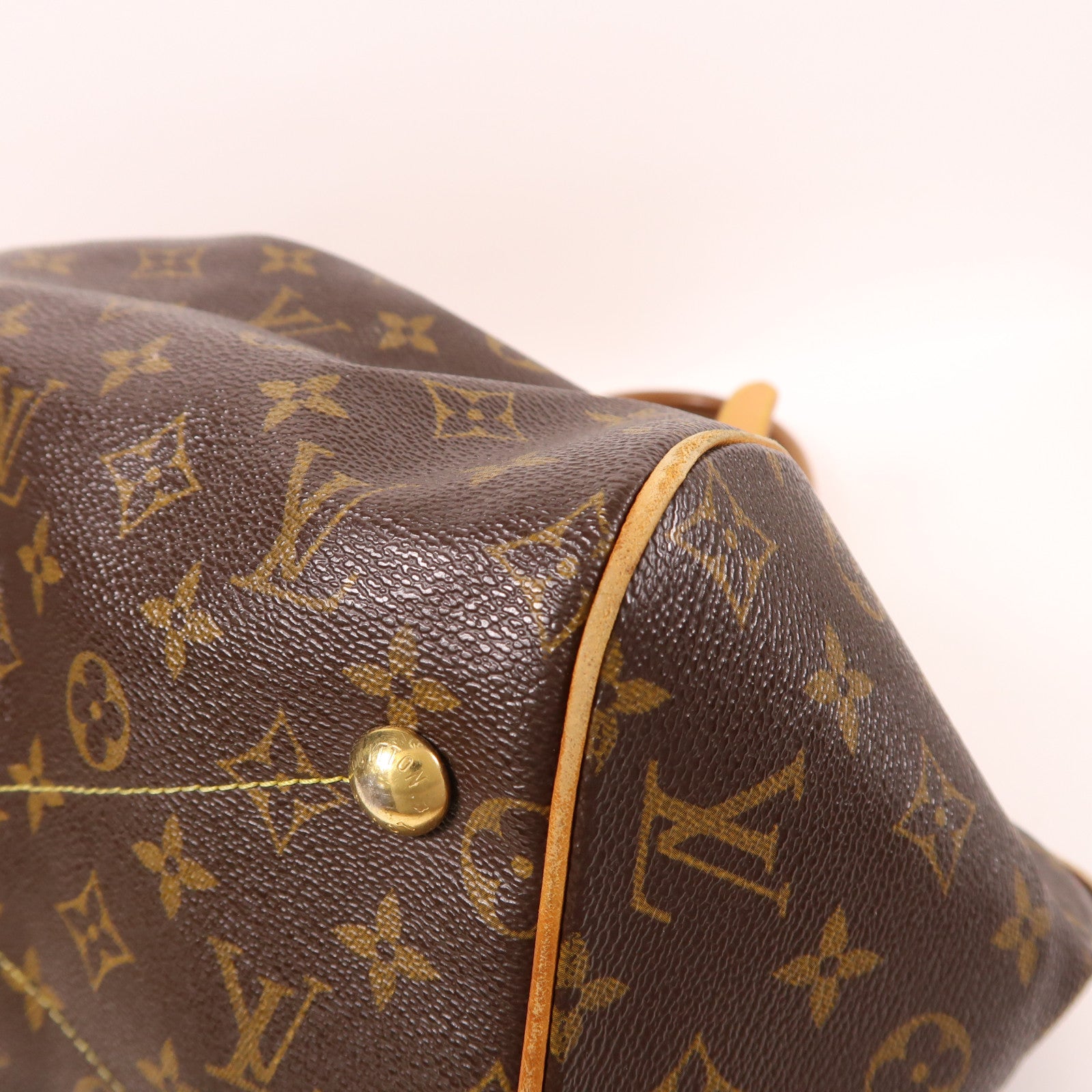 LOUIS VUITTON 【激減優惠】Monogram Tivoli GM金扣手挽肩背兩用袋棕色