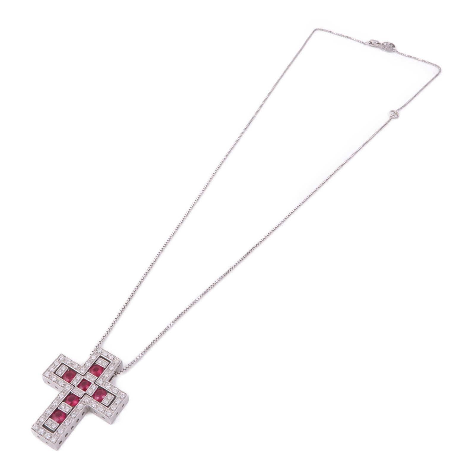 Damiani 18K白金Ruby/Diamond Necklace紅寶石/鑽石項鍊
