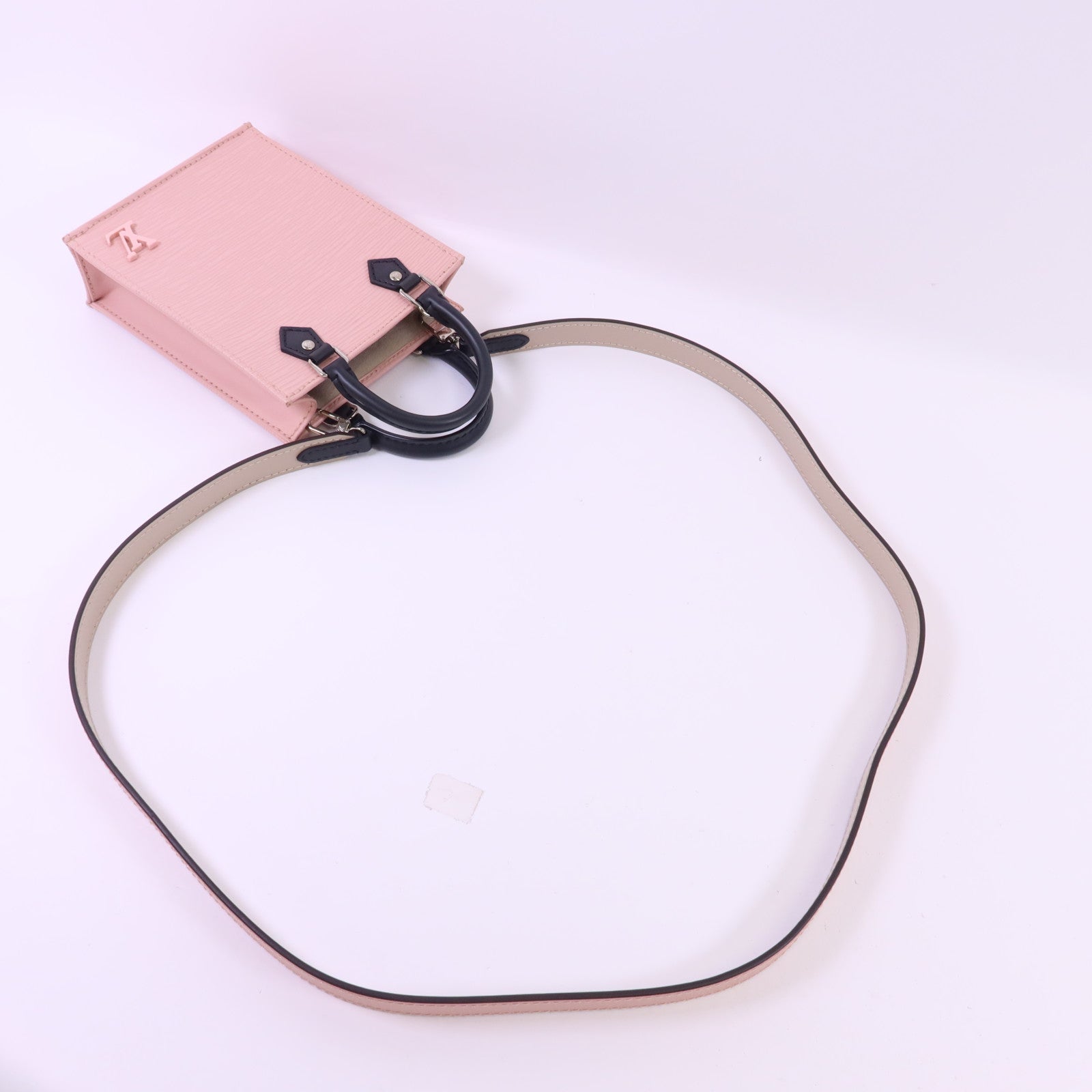 LOUIS VUITTON Epi Petit Sac Plat銀扣手挽肩背兩用袋