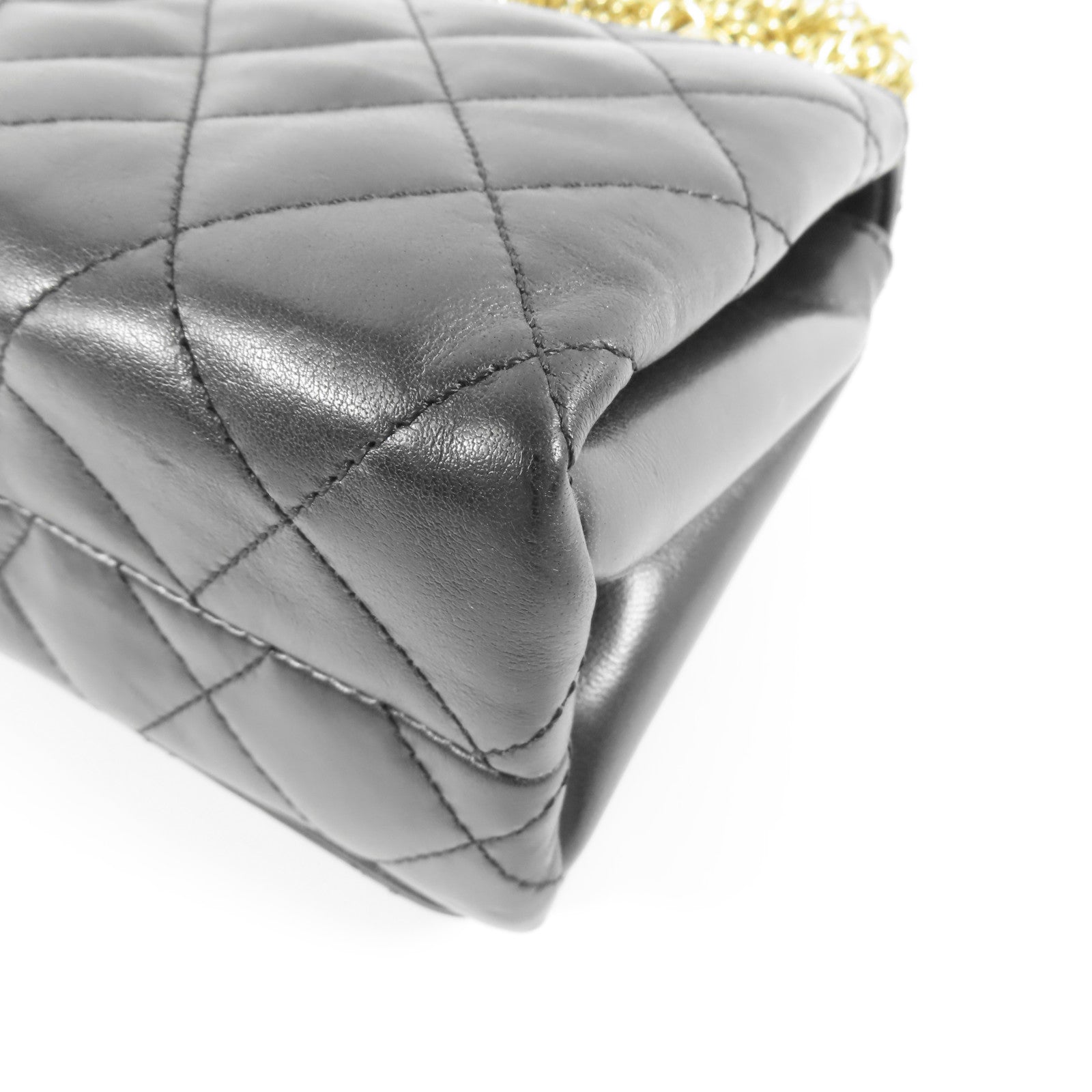 CHANEL 羊皮皮革Matelasse Bag金扣手挽肩背兩用袋