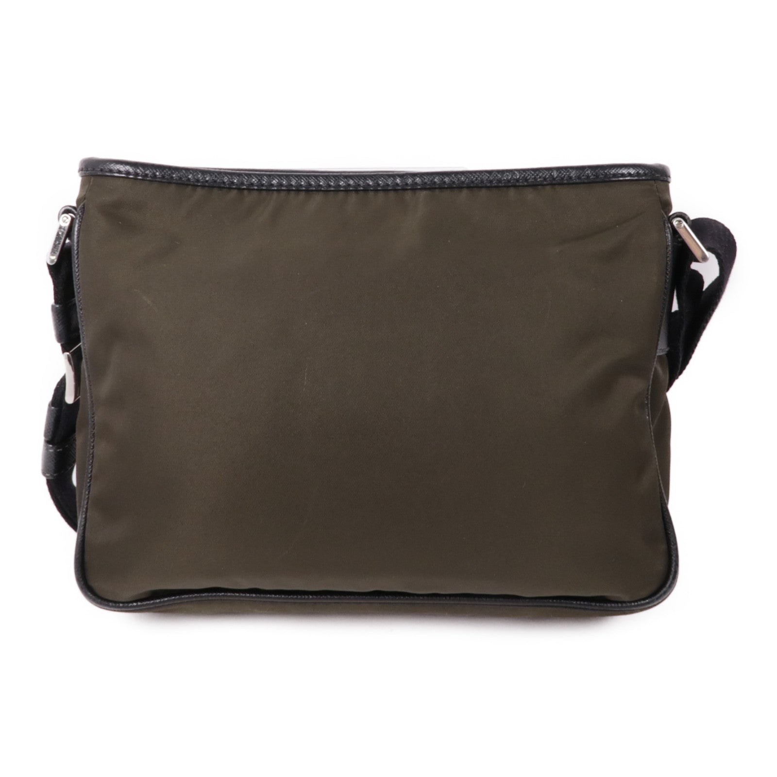PRADA 帆布Shoulder Bag銀扣肩背袋