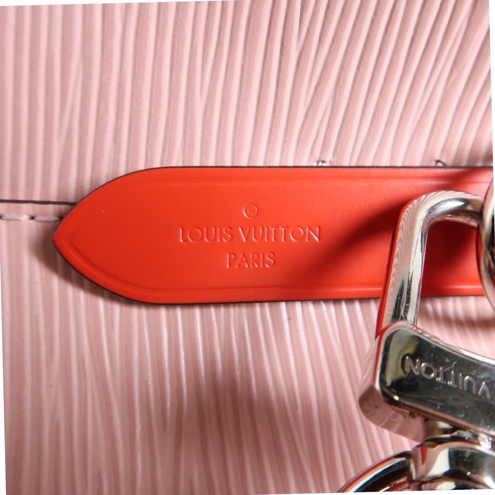 LOUIS VUITTON Epi Neo Noe BB銀扣手挽肩背兩用袋粉紅色/紅色