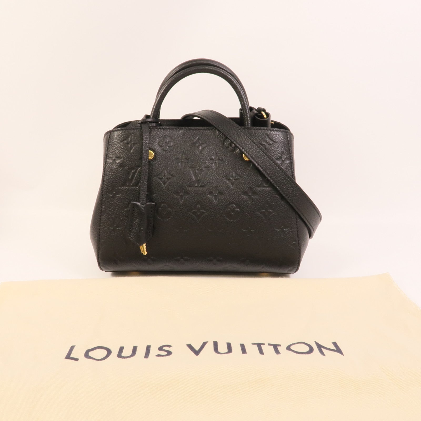 LOUIS VUITTON Monogram Empreinte Montaigne BB手挽肩背兩用袋