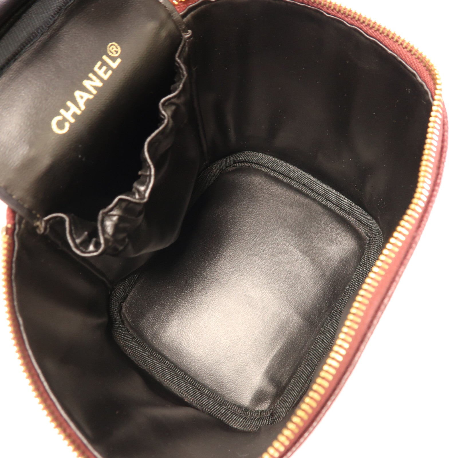 CHANEL 牛皮皮革Vanity Case金扣手挽袋