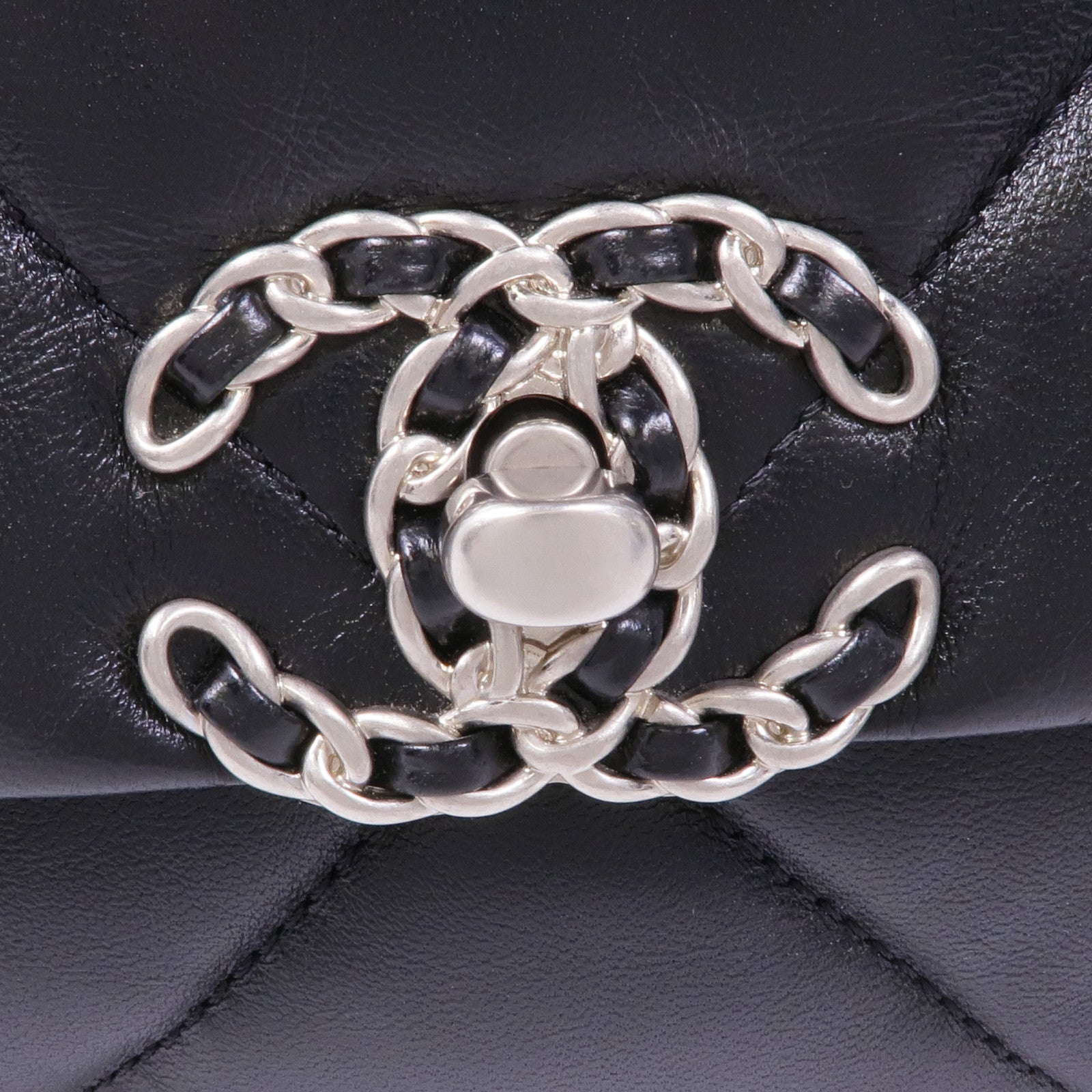 CHANEL 羊皮皮革Chanel 19 Small鏈帶手挽肩背兩用袋