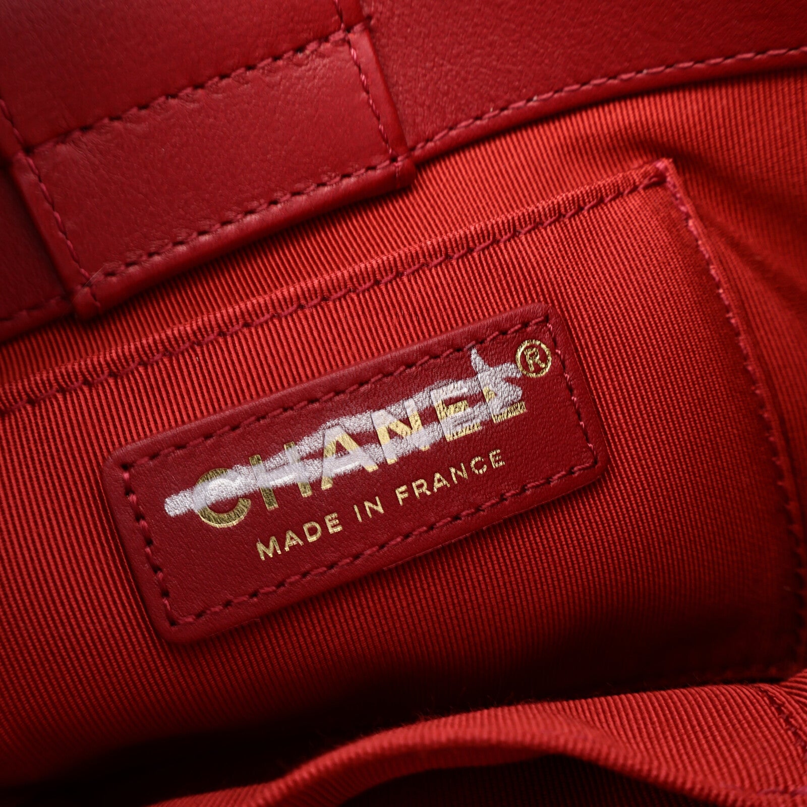 CHANEL 羊皮皮革Bucket Bag鏈帶手挽肩背兩用袋