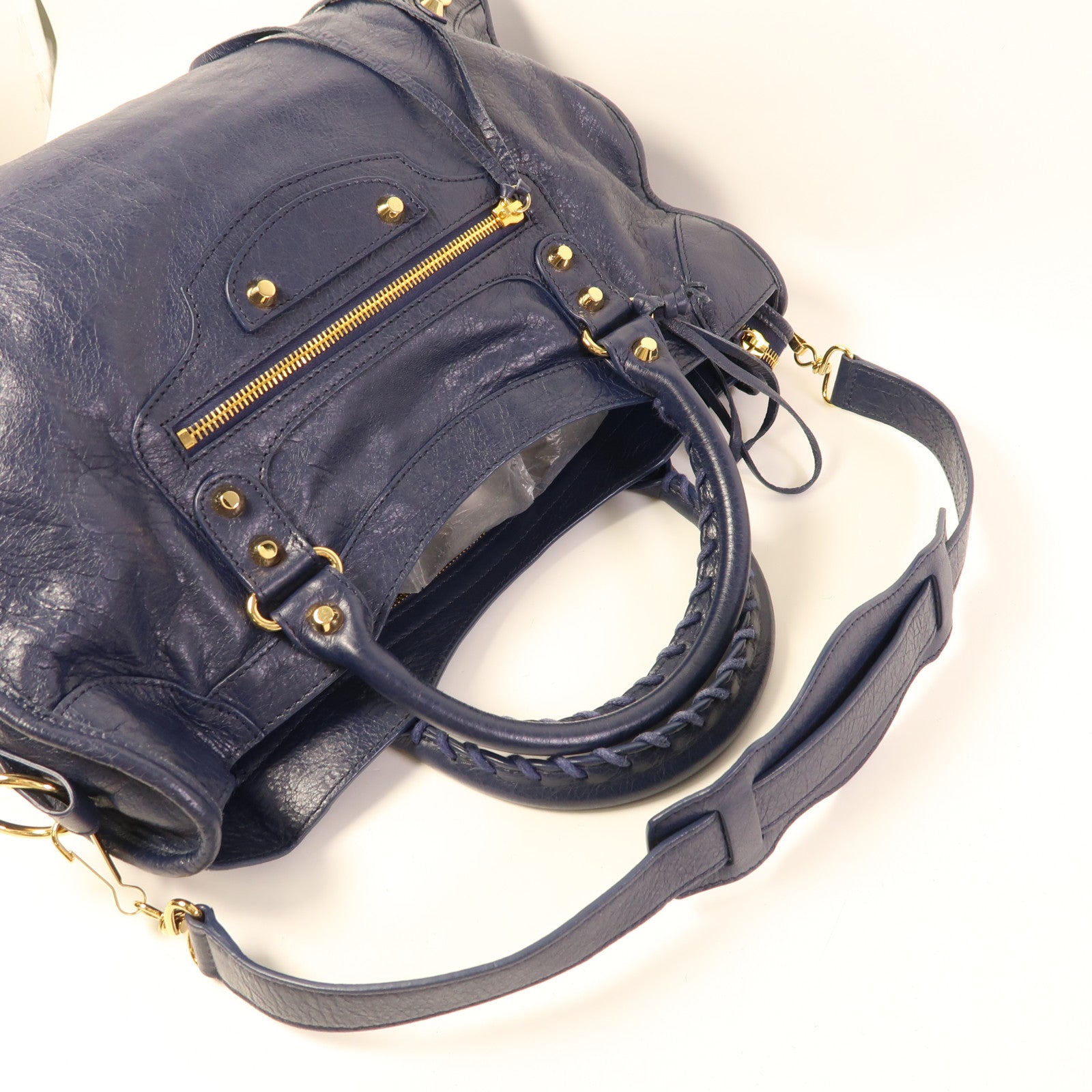BALENCIAGA 牛皮皮革City金扣手挽肩背兩用袋