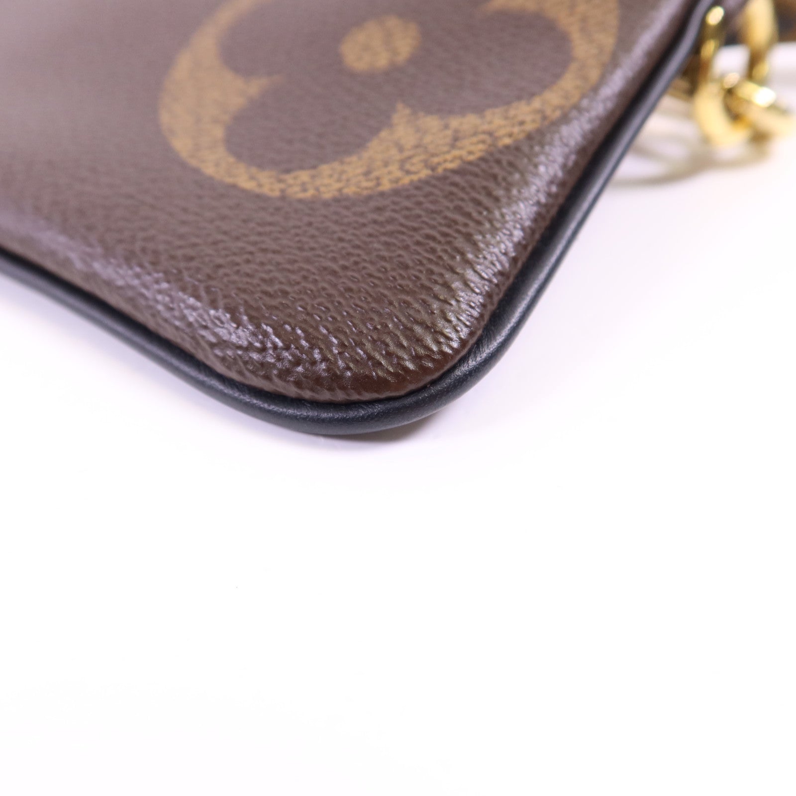 LOUIS VUITTON Monogram Reverse Pochette Trio金扣手拿包