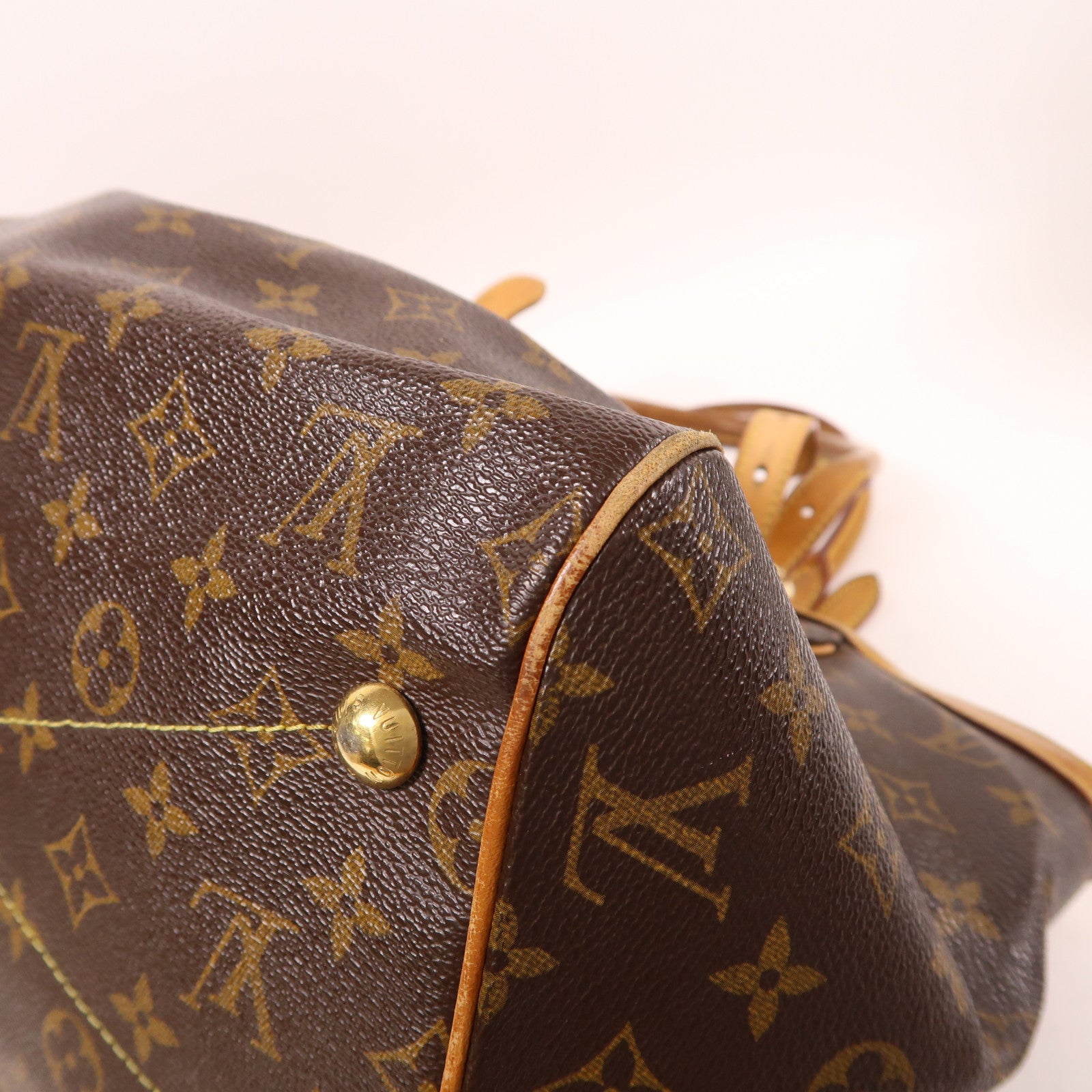 LOUIS VUITTON 【激減優惠】Monogram Tivoli GM金扣手挽肩背兩用袋棕色