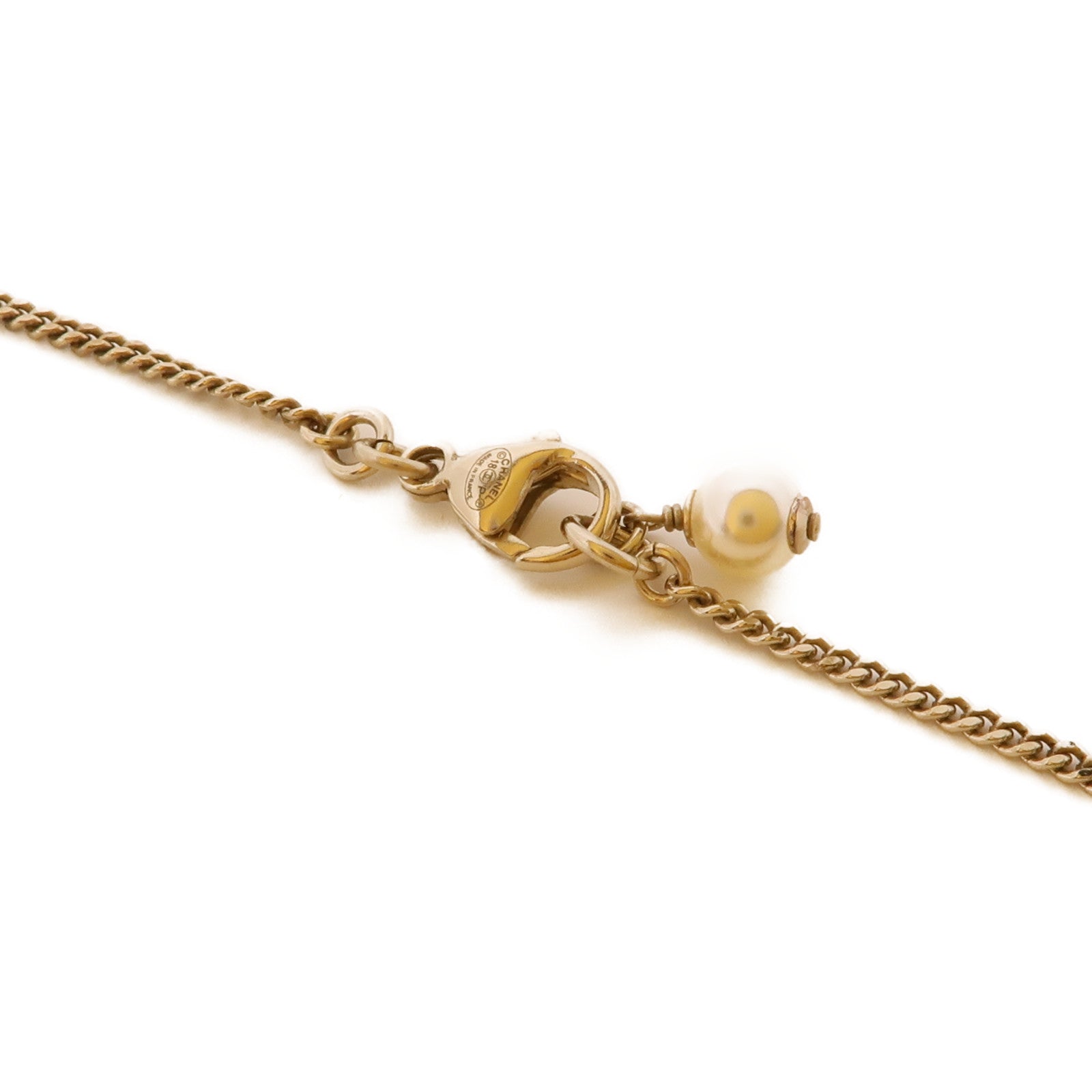 CHANEL 金屬Necklace項鍊紅色/白色/金色