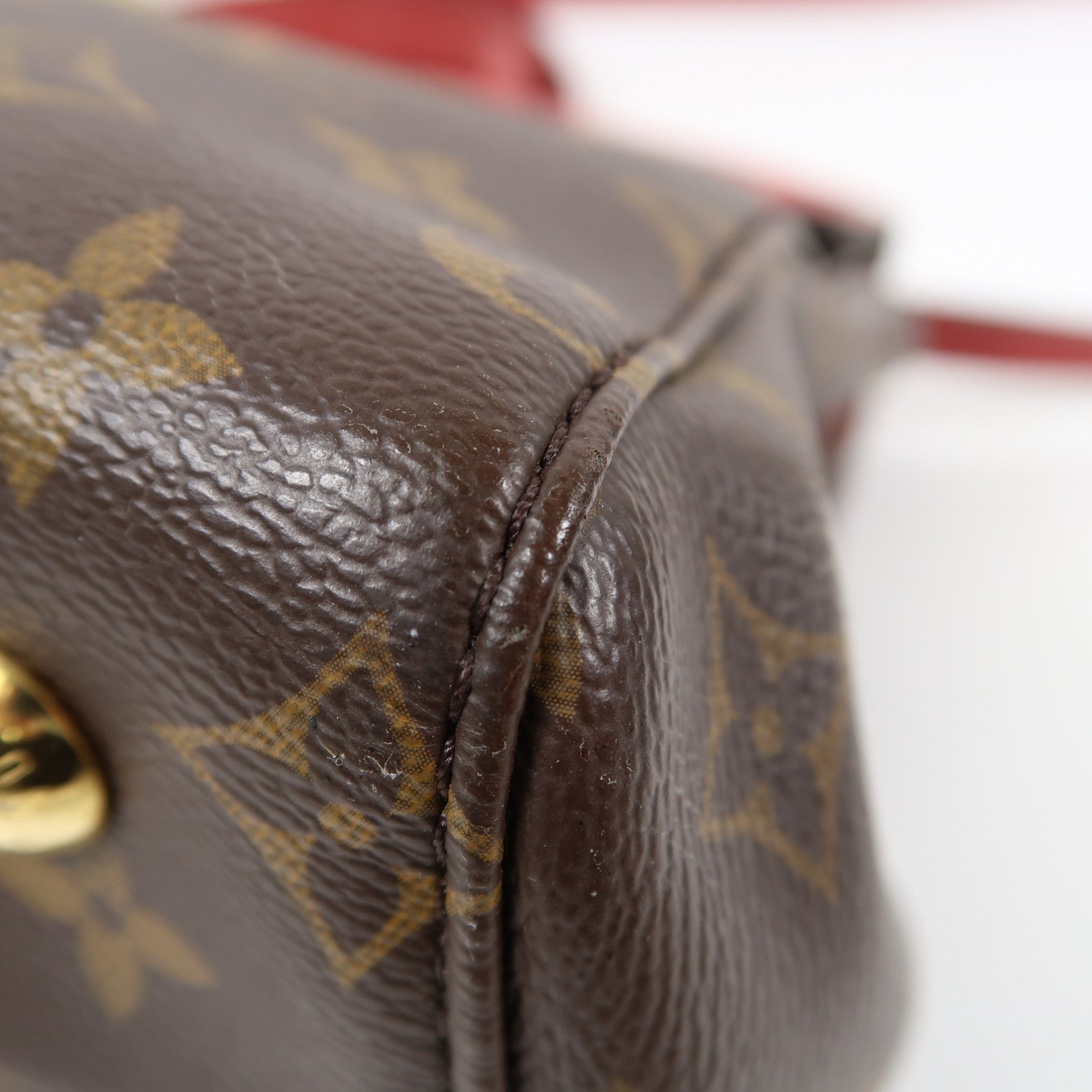 LOUIS VUITTON Monogram Venus金扣手挽肩背兩用袋啡色/紅色