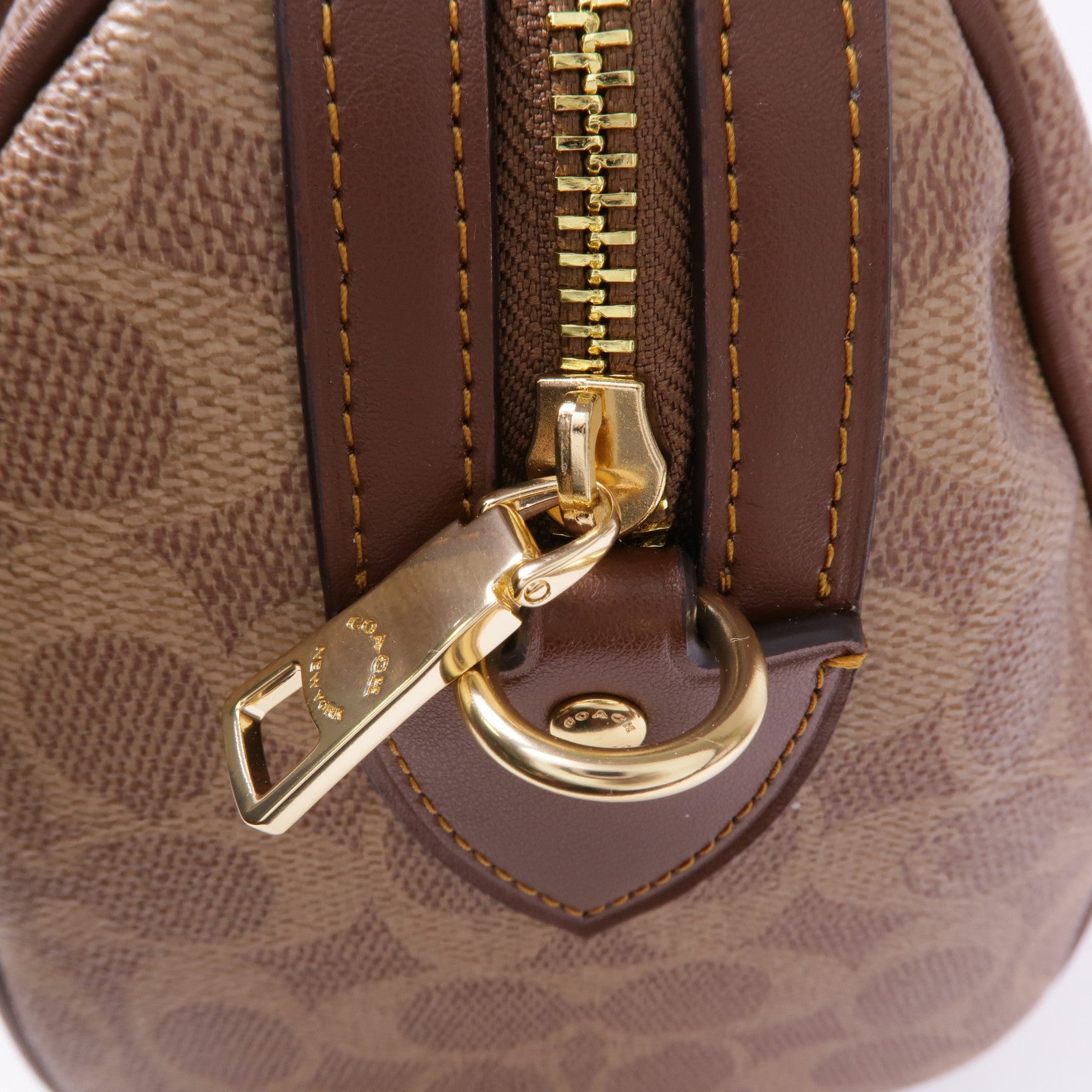 COACH 塗層帆布2 Way Shoulder金扣手挽肩背兩用袋