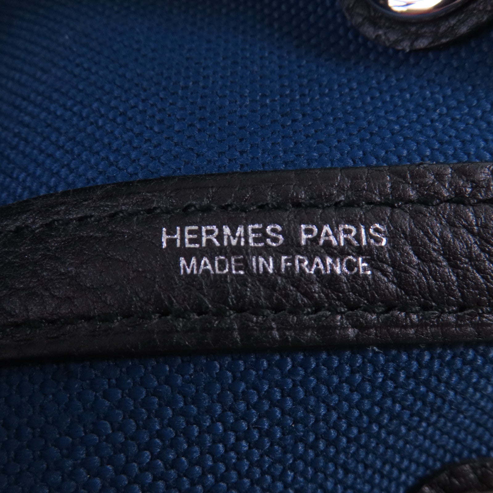 HERMES 帆布Garden Party TPM銀扣手挽袋