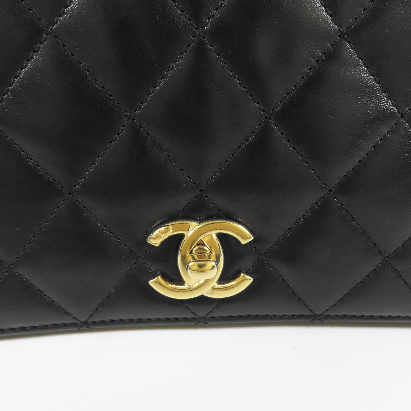 CHANEL 羊皮皮革Matelasse Bag金扣手挽肩背兩用袋