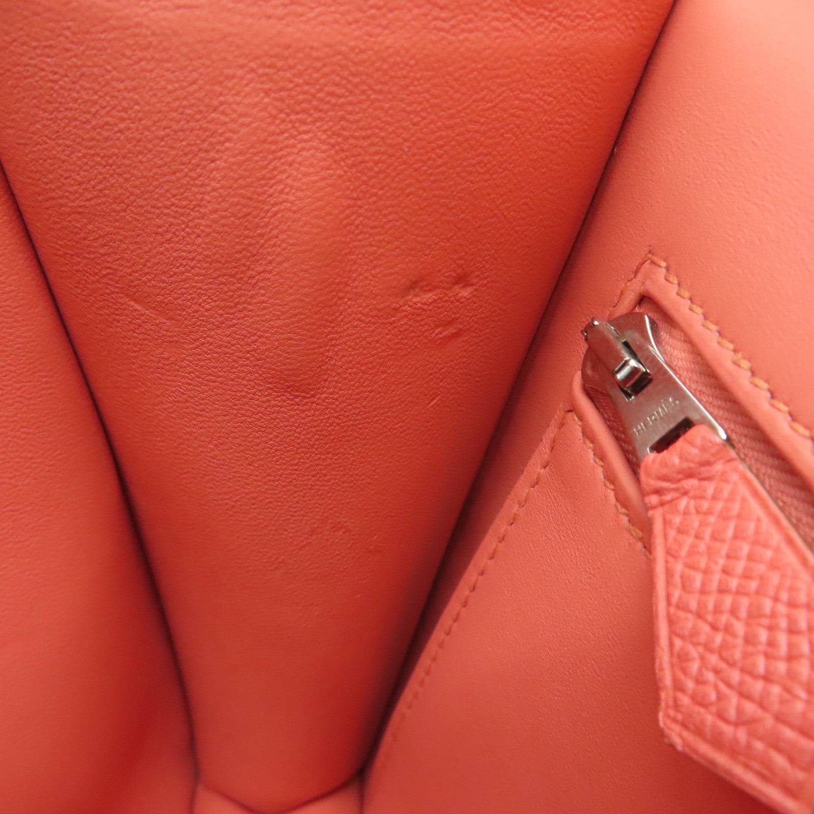 HERMES Epsom皮革Constance 24银扣肩背袋Flamingo