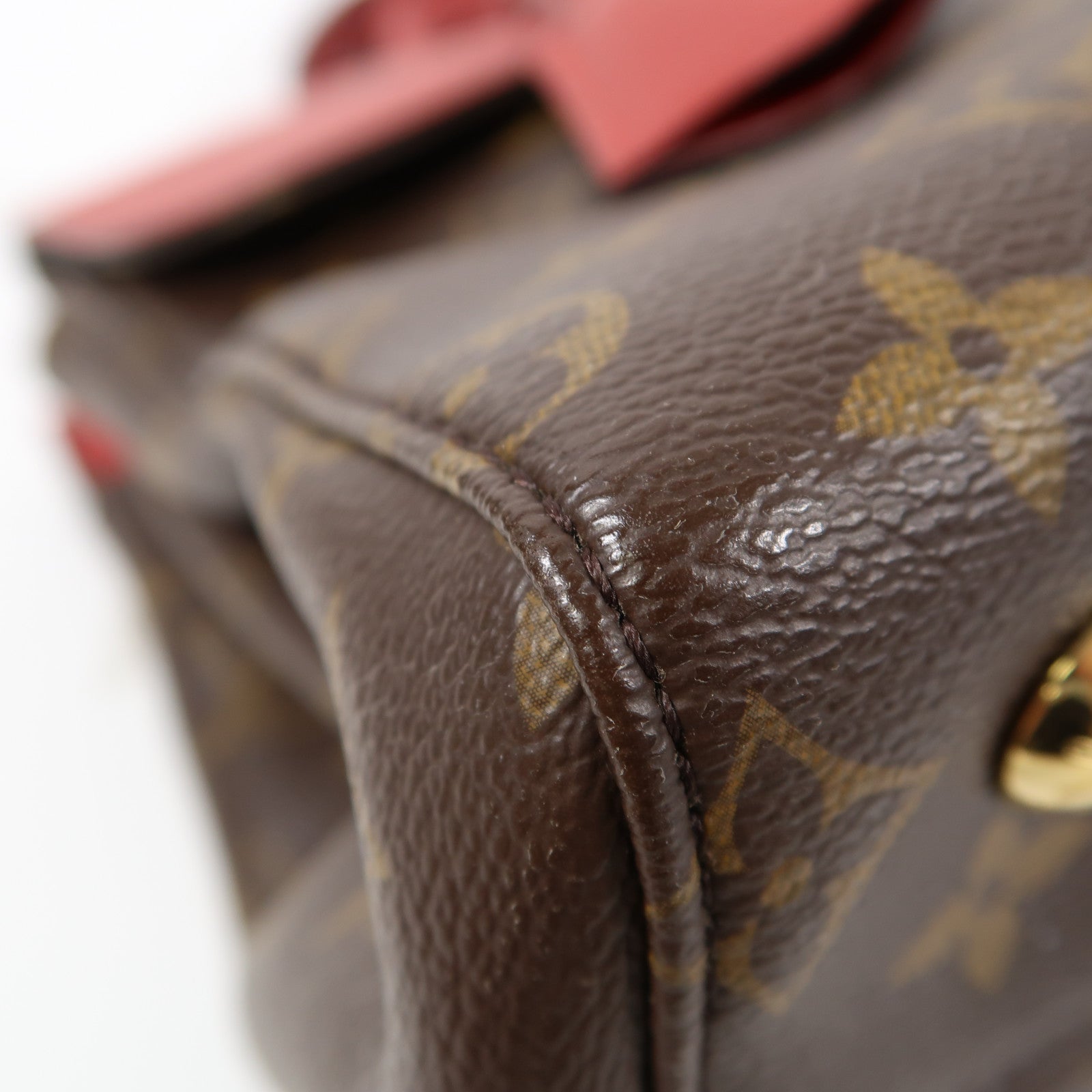 LOUIS VUITTON Monogram Venus金扣手挽肩背兩用袋啡色/紅色