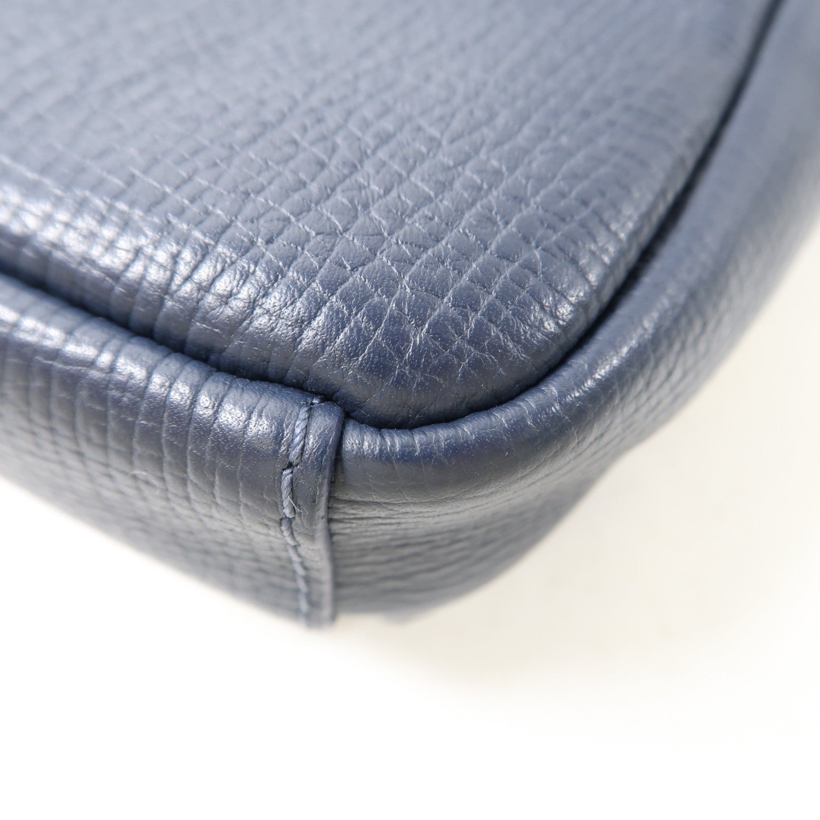 LOUIS VUITTON Monogram Denim/Taurillon x Nigo Flap Double Phone Pouch金扣肩背袋藍色