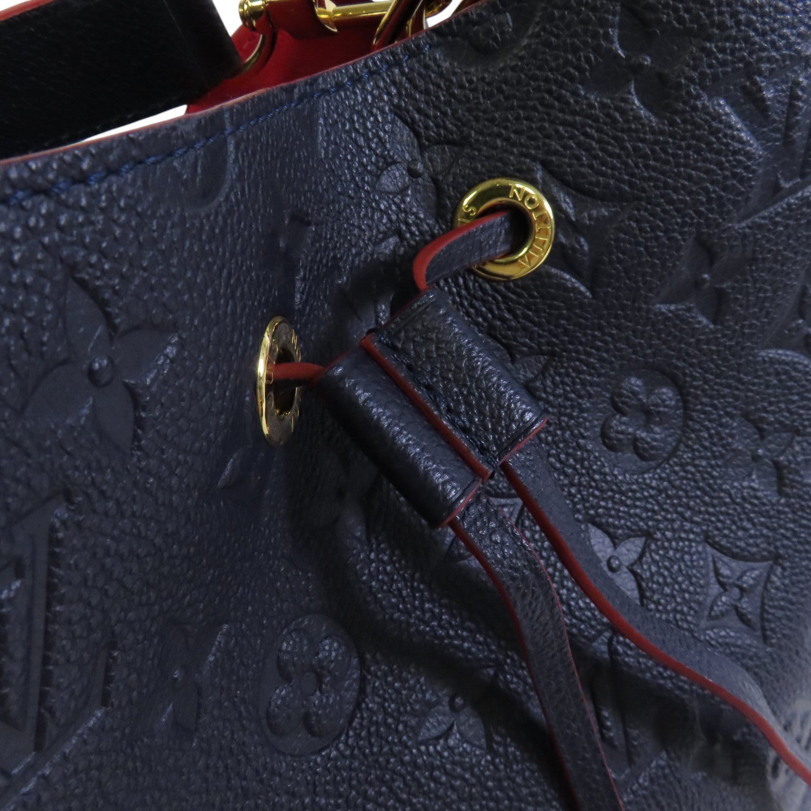 LOUIS VUITTON Monogram Empreinte Neo Noe MM金扣手挽肩背兩用袋