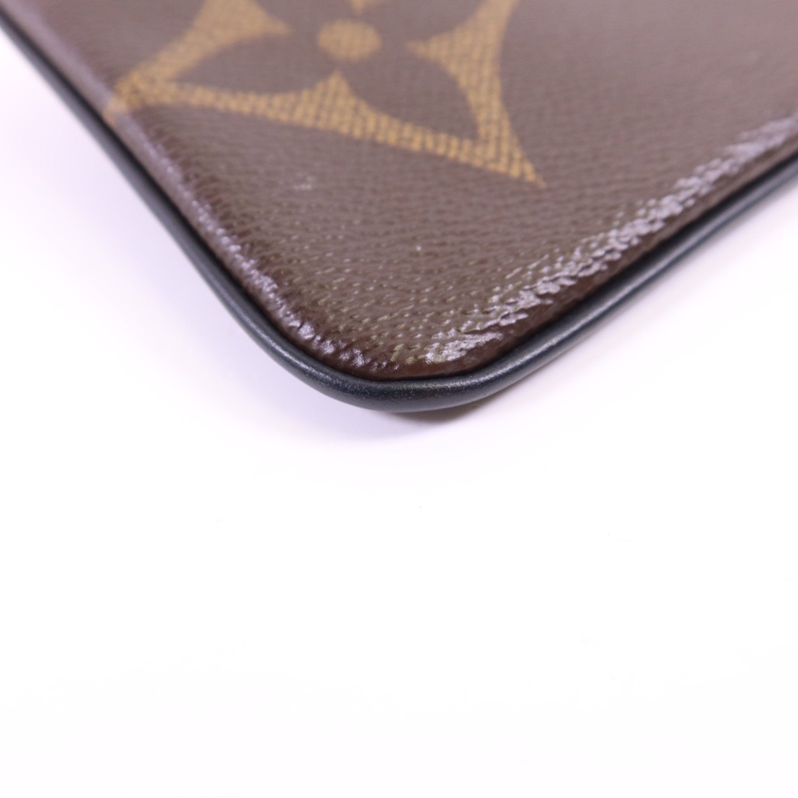 LOUIS VUITTON Monogram Reverse Pochette Trio金扣手拿包