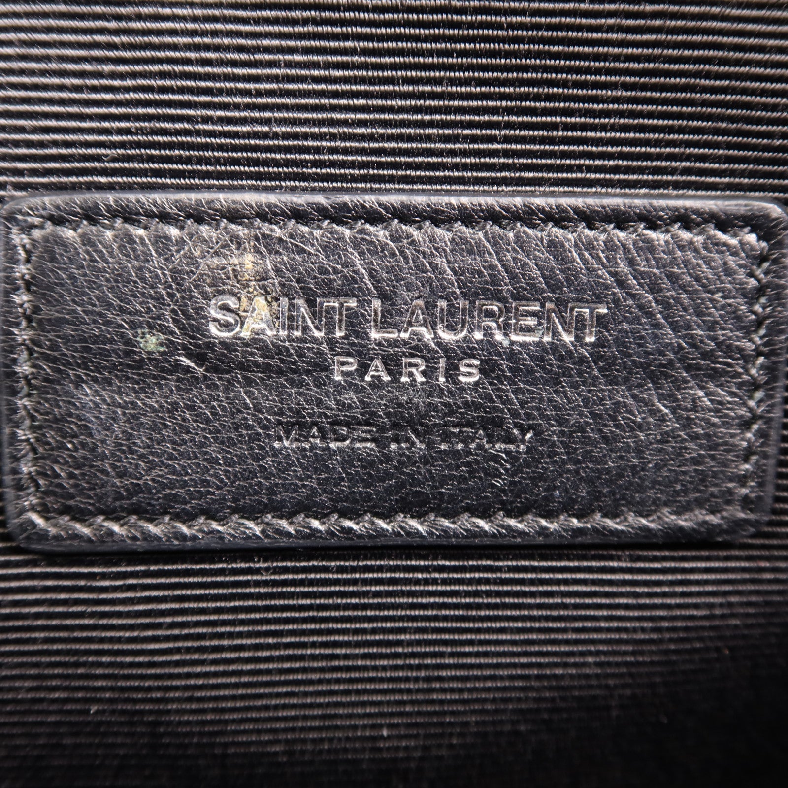 SAINT LAURENT 羊皮皮革Hand Bag銀扣手拿包