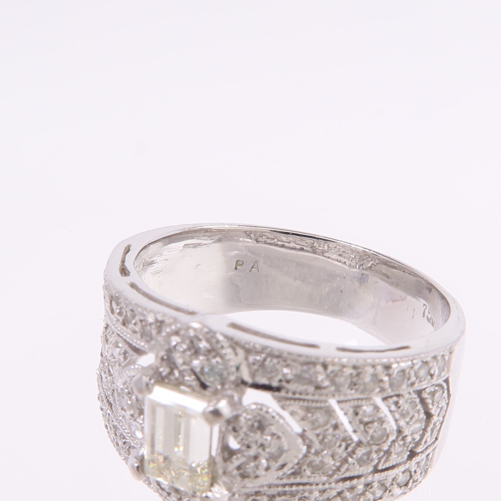 JEWELRY 【激減優惠】18K白金Diamond Ring鑽石戒指US#5.25