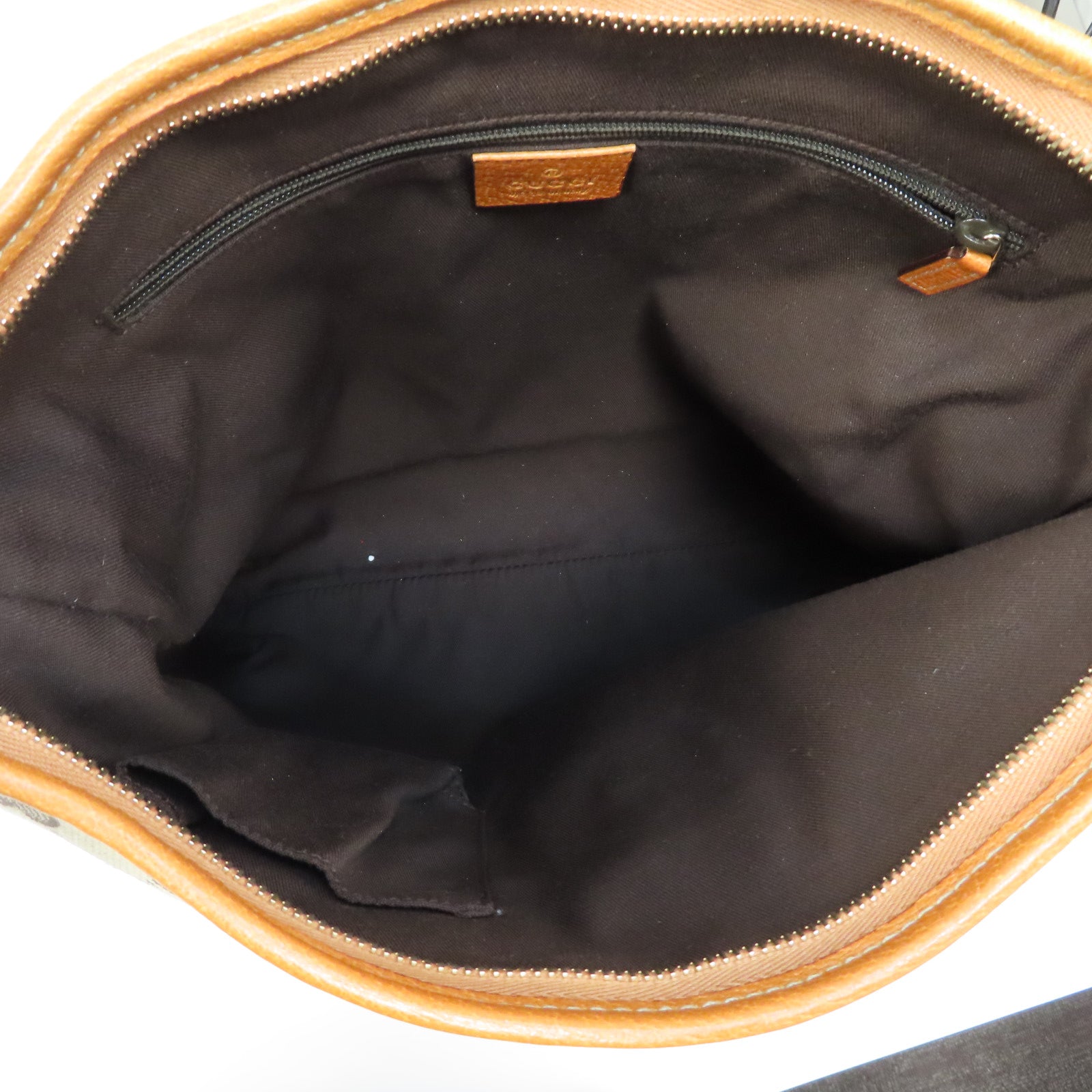 GUCCI 帆布Shoulder Bag金扣肩背袋啡色/米色