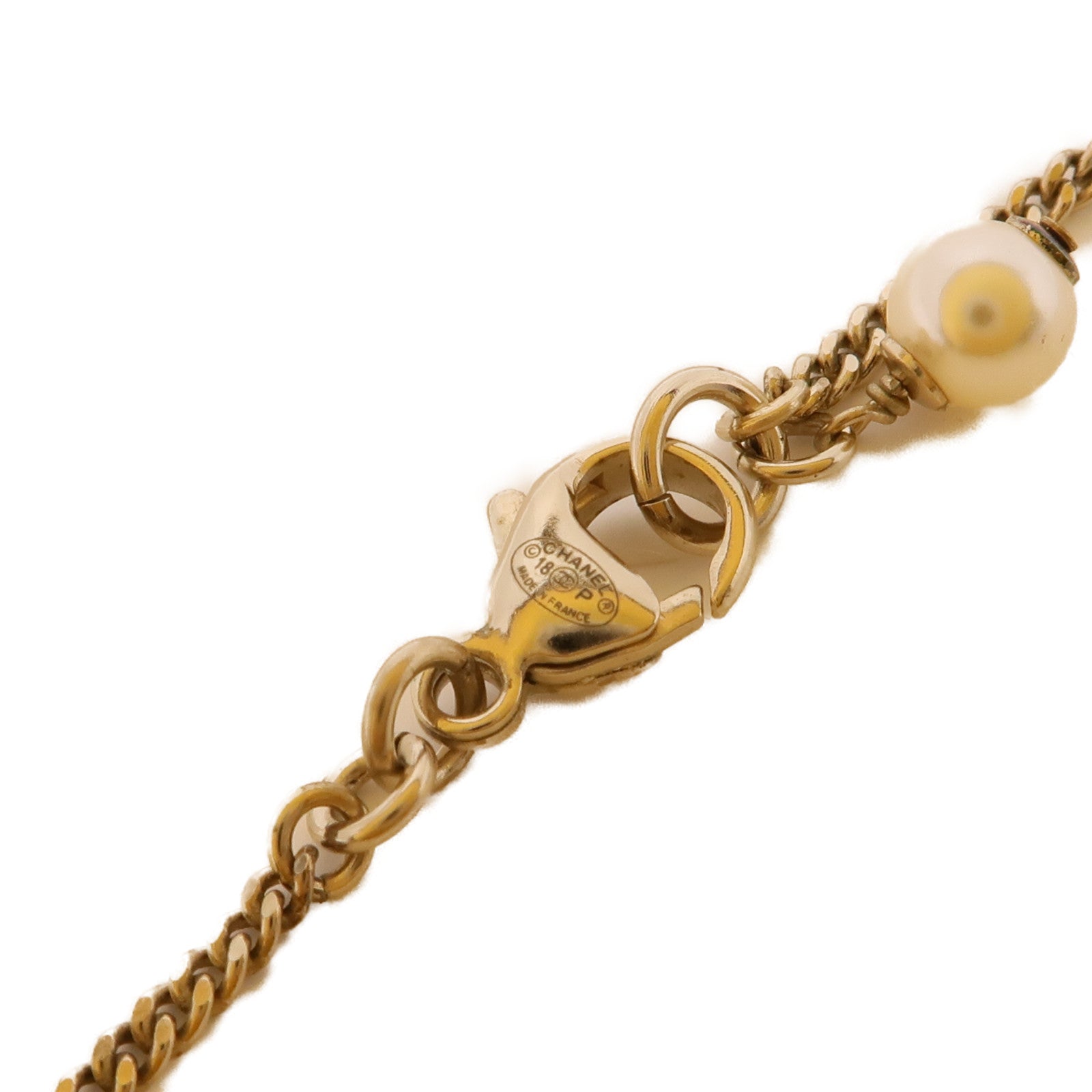 CHANEL 金屬Necklace項鍊紅色/白色/金色