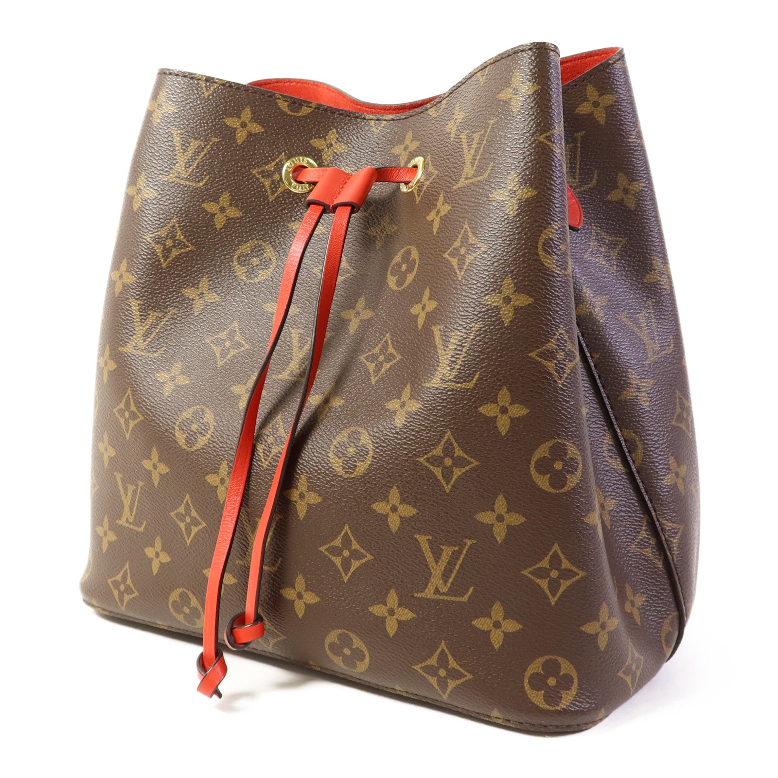 LOUIS VUITTON Monogram Neo Noe Bucket Bag金扣肩背袋Coquelicot