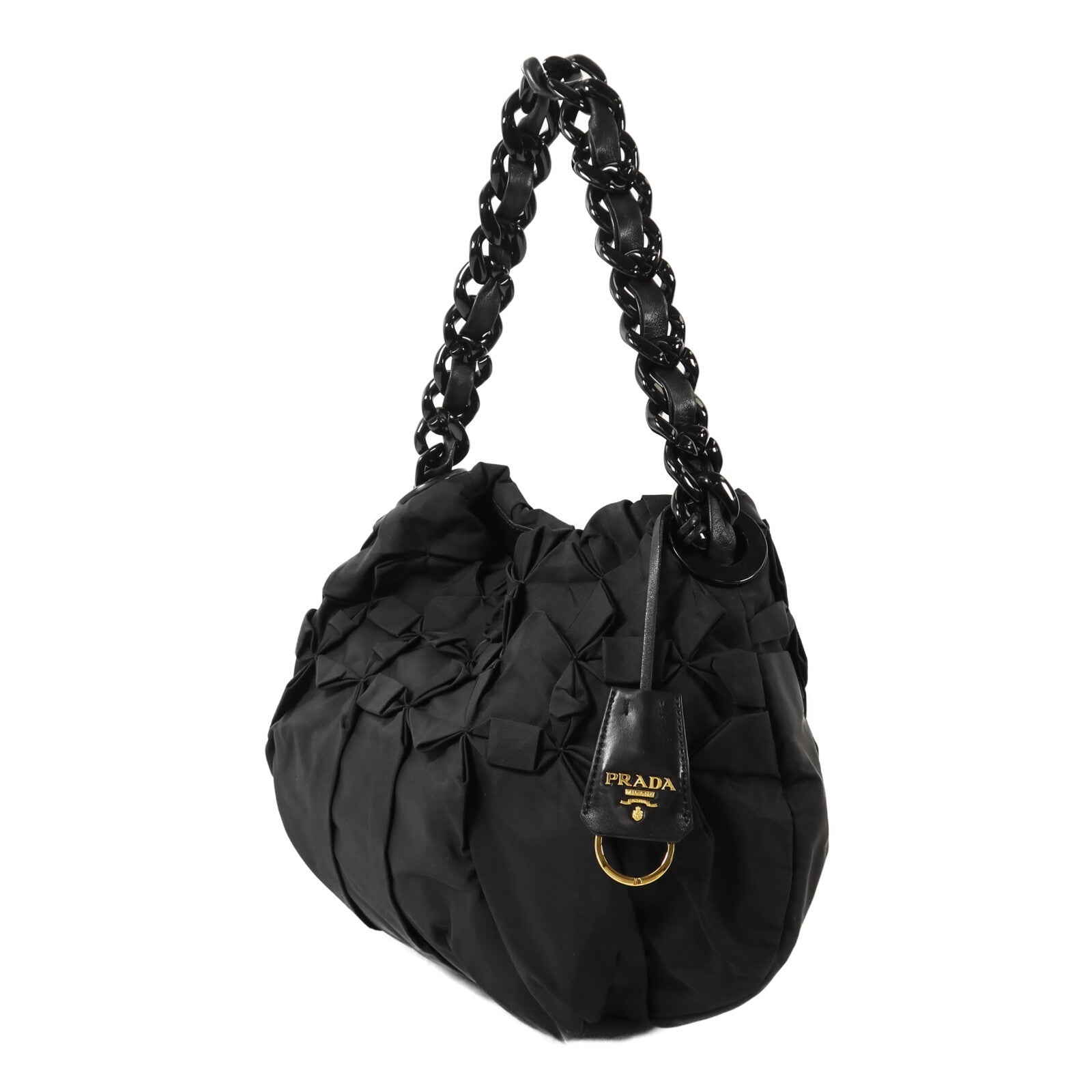 PRADA 尼龍Hobo Bag金扣手挽袋