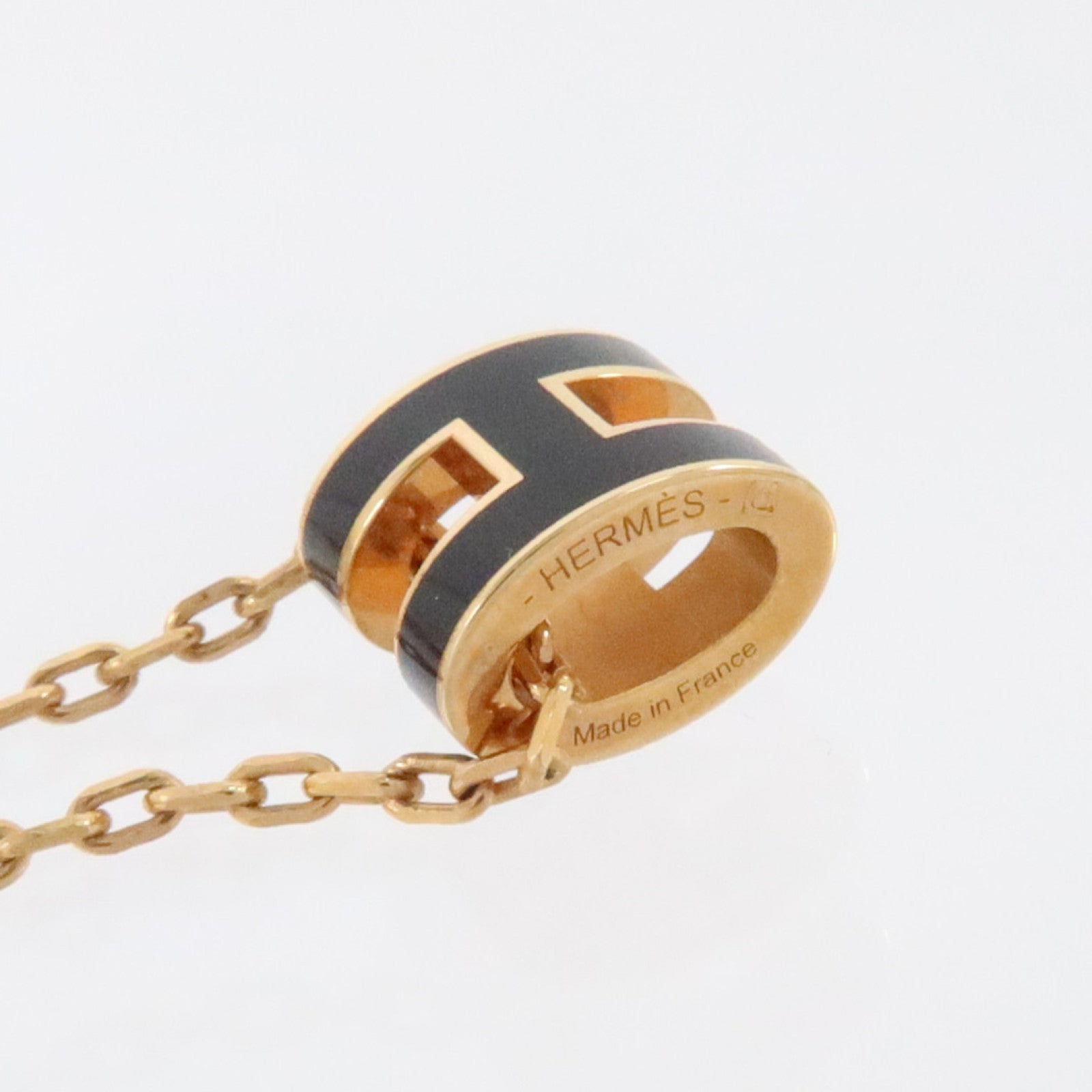 HERMES 金屬/琺瑯Mini Pop H Necklace項鏈
