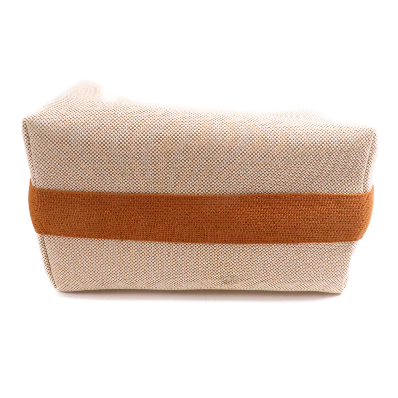 HERMES 帆布Bride A Brac Cabriole銀扣手挽袋