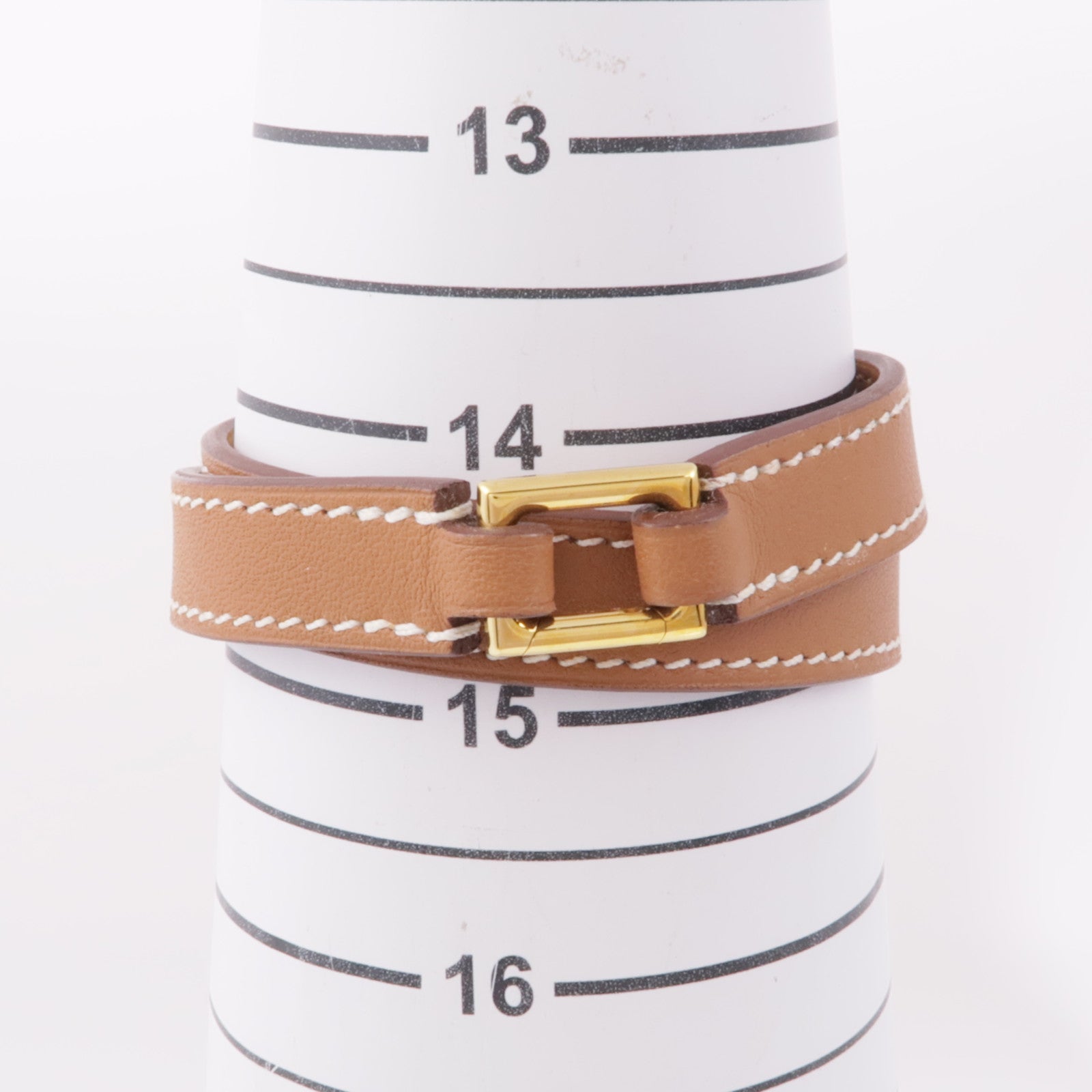 HERMES Swift皮革O'Kelly Bracelet金扣手鐲Gold