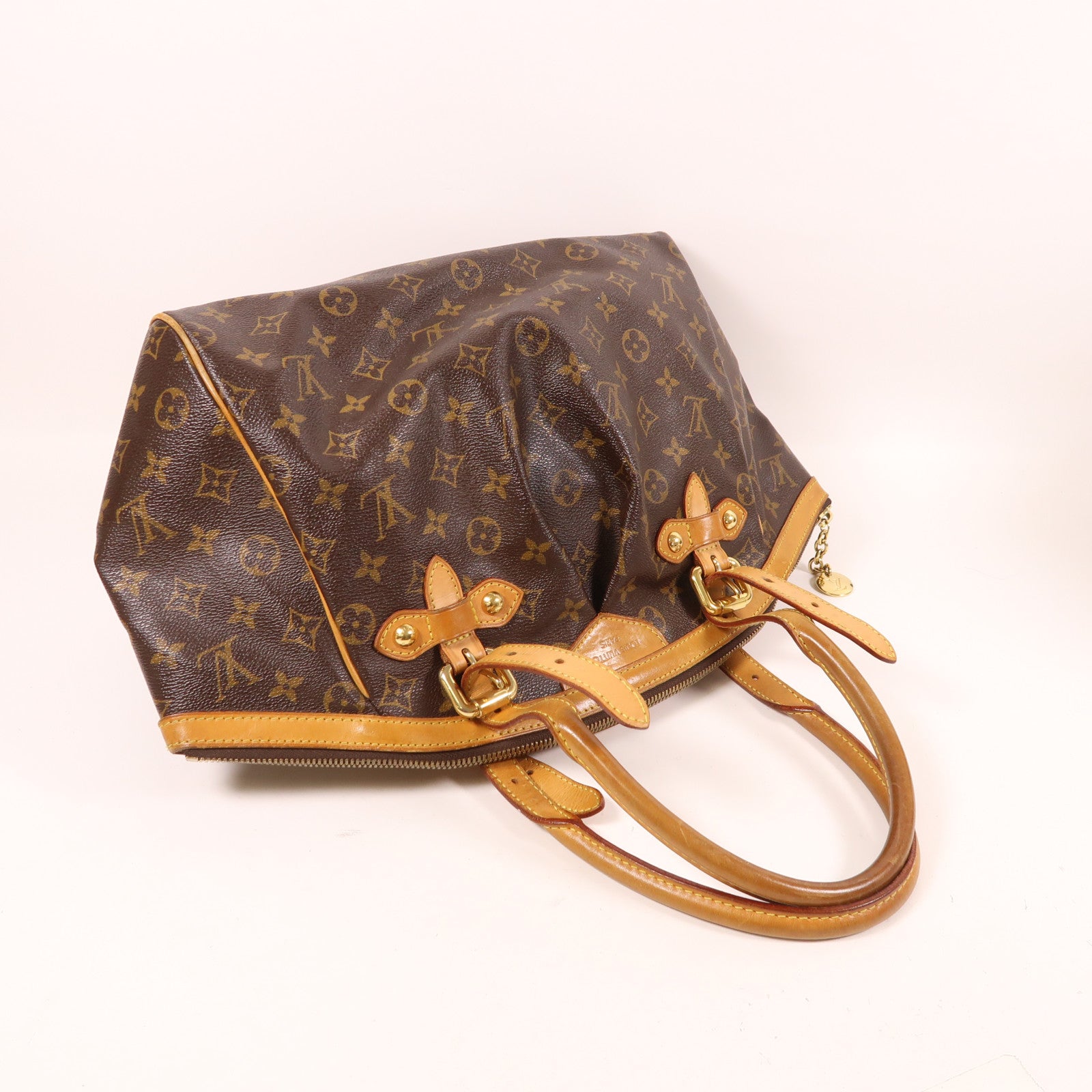 LOUIS VUITTON 【激減優惠】Monogram Tivoli GM金扣手挽肩背兩用袋棕色