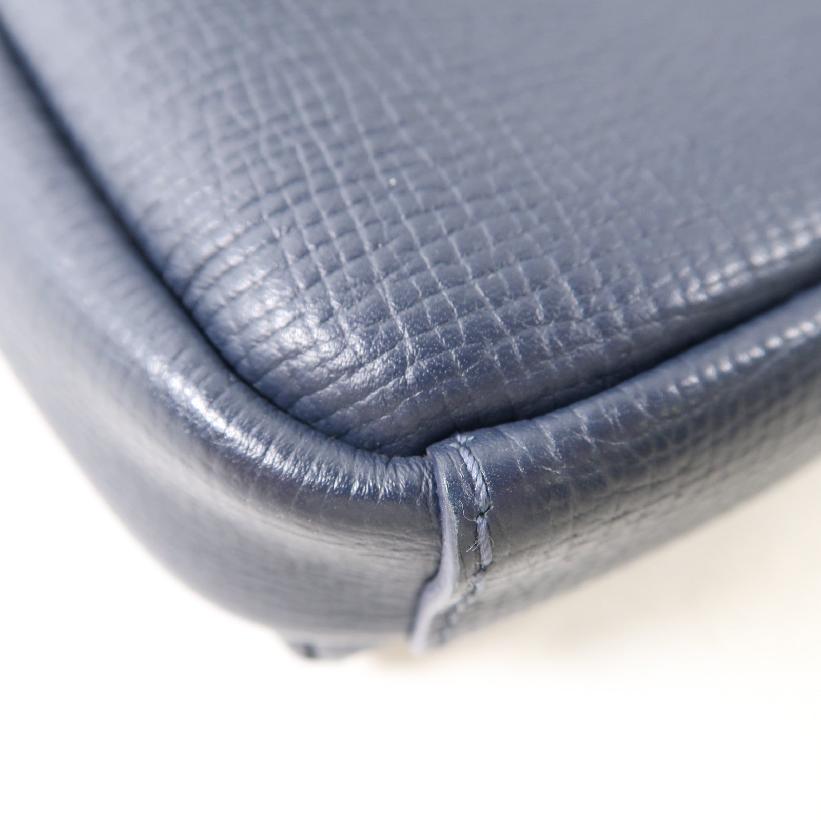 LOUIS VUITTON Monogram Denim/Taurillon x Nigo Flap Double Phone Pouch金扣肩背袋藍色