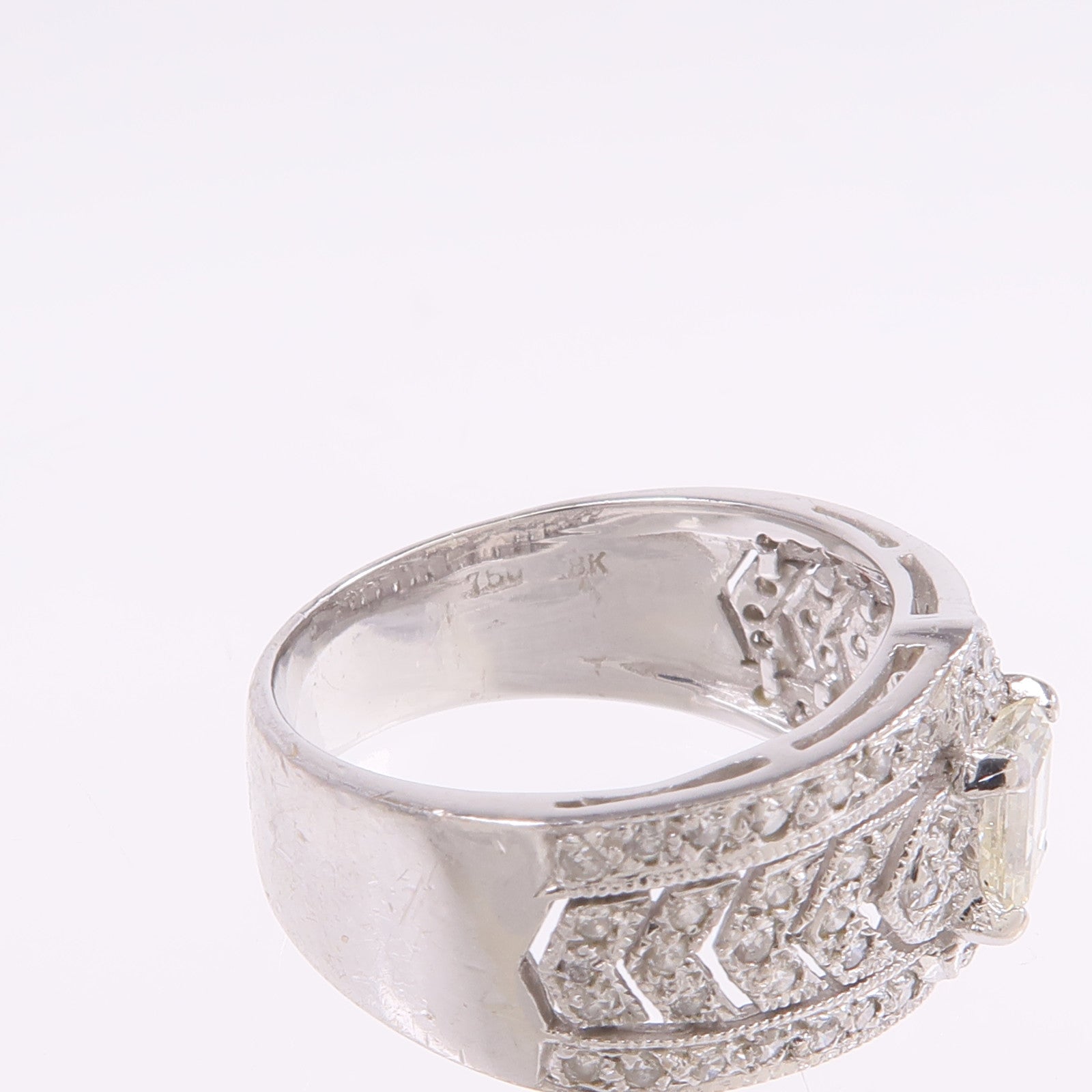 JEWELRY 【激減優惠】18K白金Diamond Ring鑽石戒指US#5.25