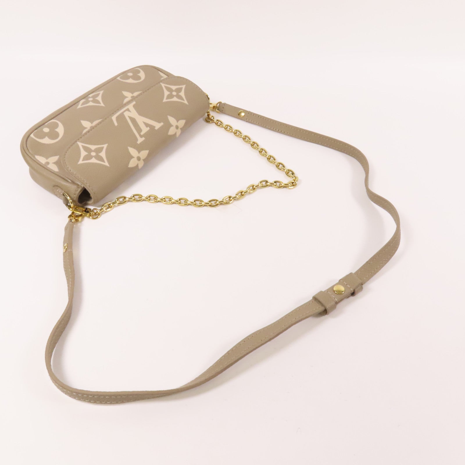 LOUIS VUITTON Monogram Empreinte Wallet On Chain Ivy金扣手挽肩背兩用袋