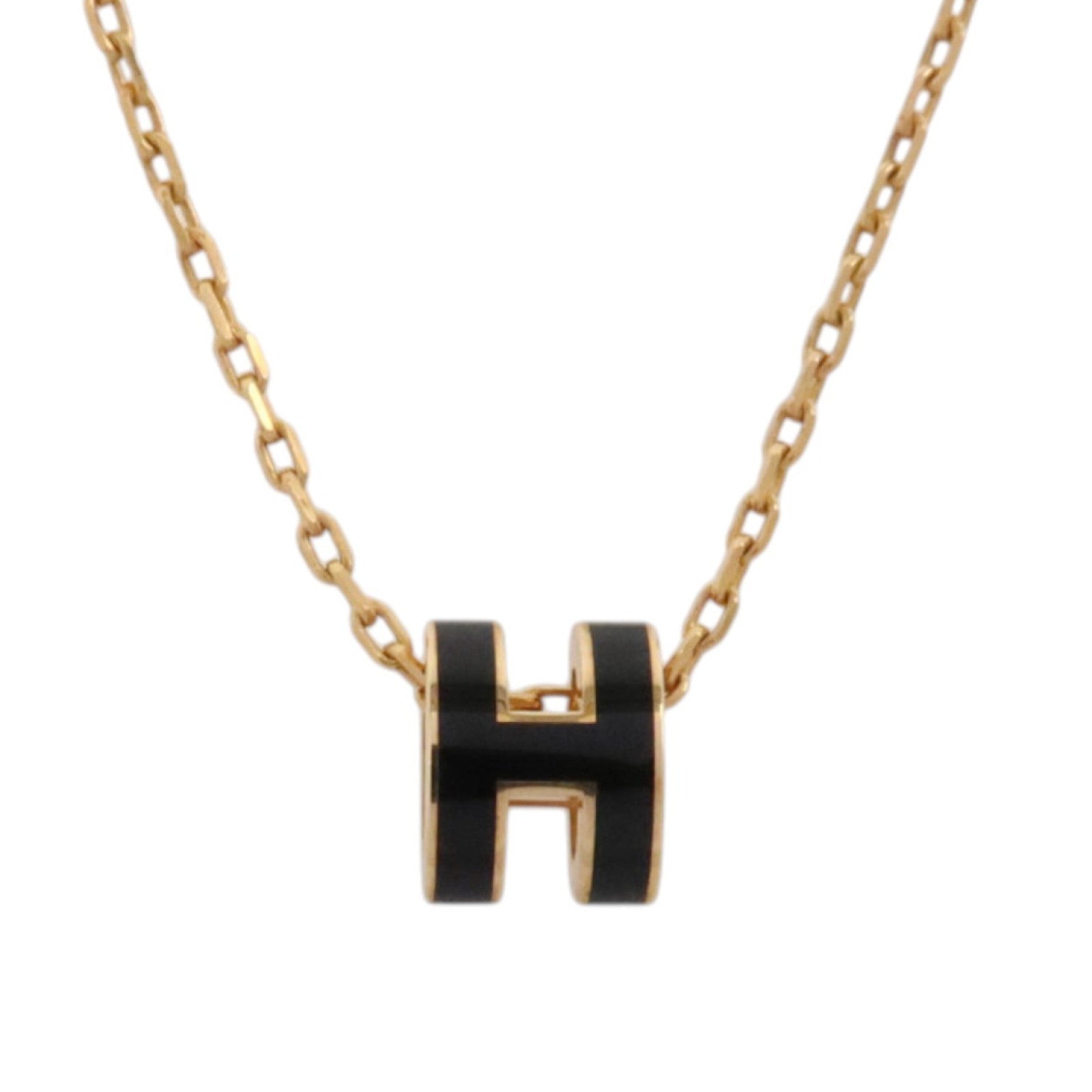 HERMES 金屬/琺瑯Mini Pop H Necklace項鏈