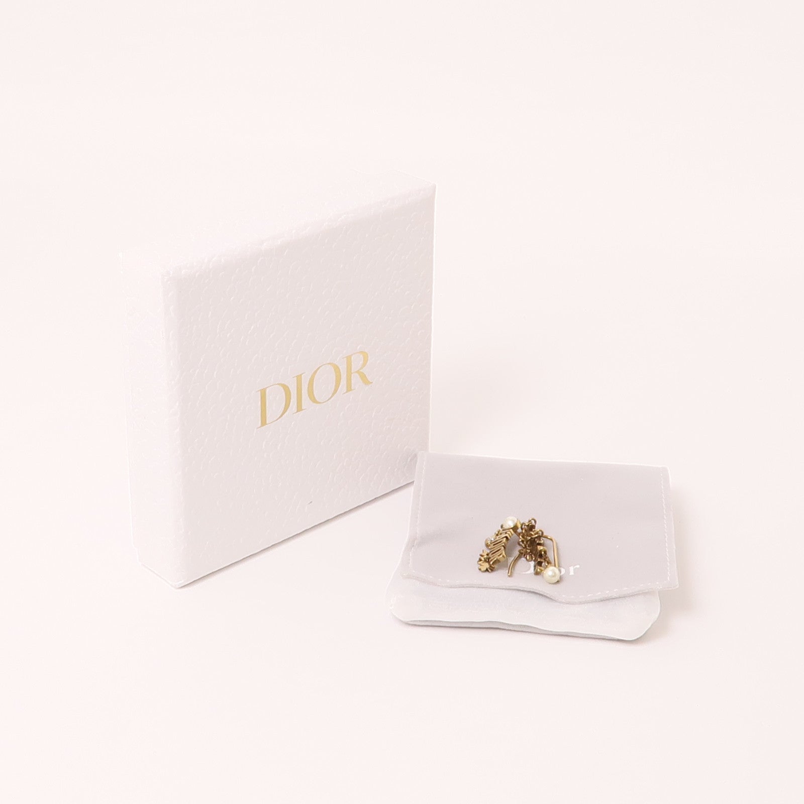 Dior 金屬Earrings耳環金色/白色